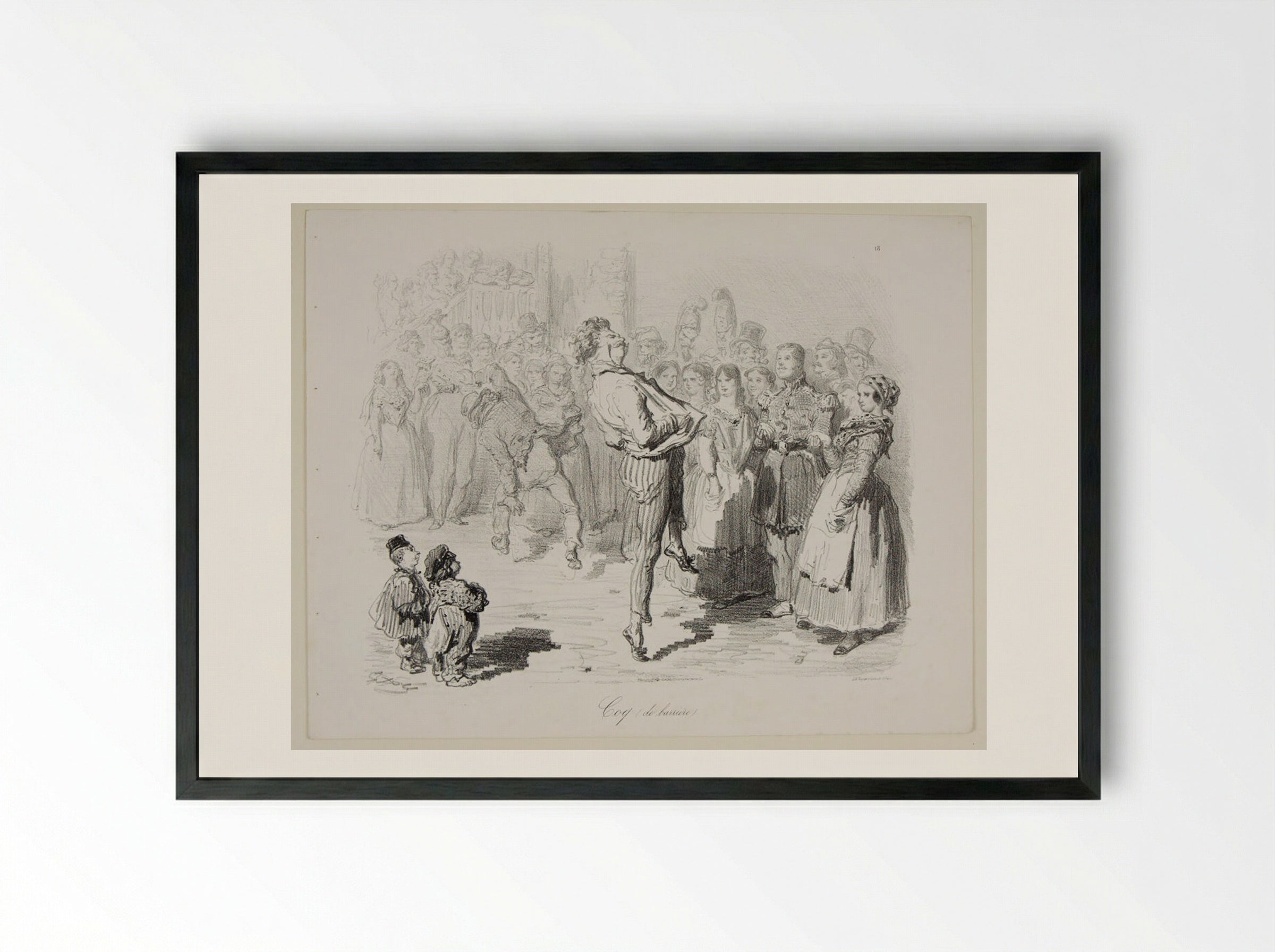 Cog de barrière - Gustave Doré - Framed Print Black