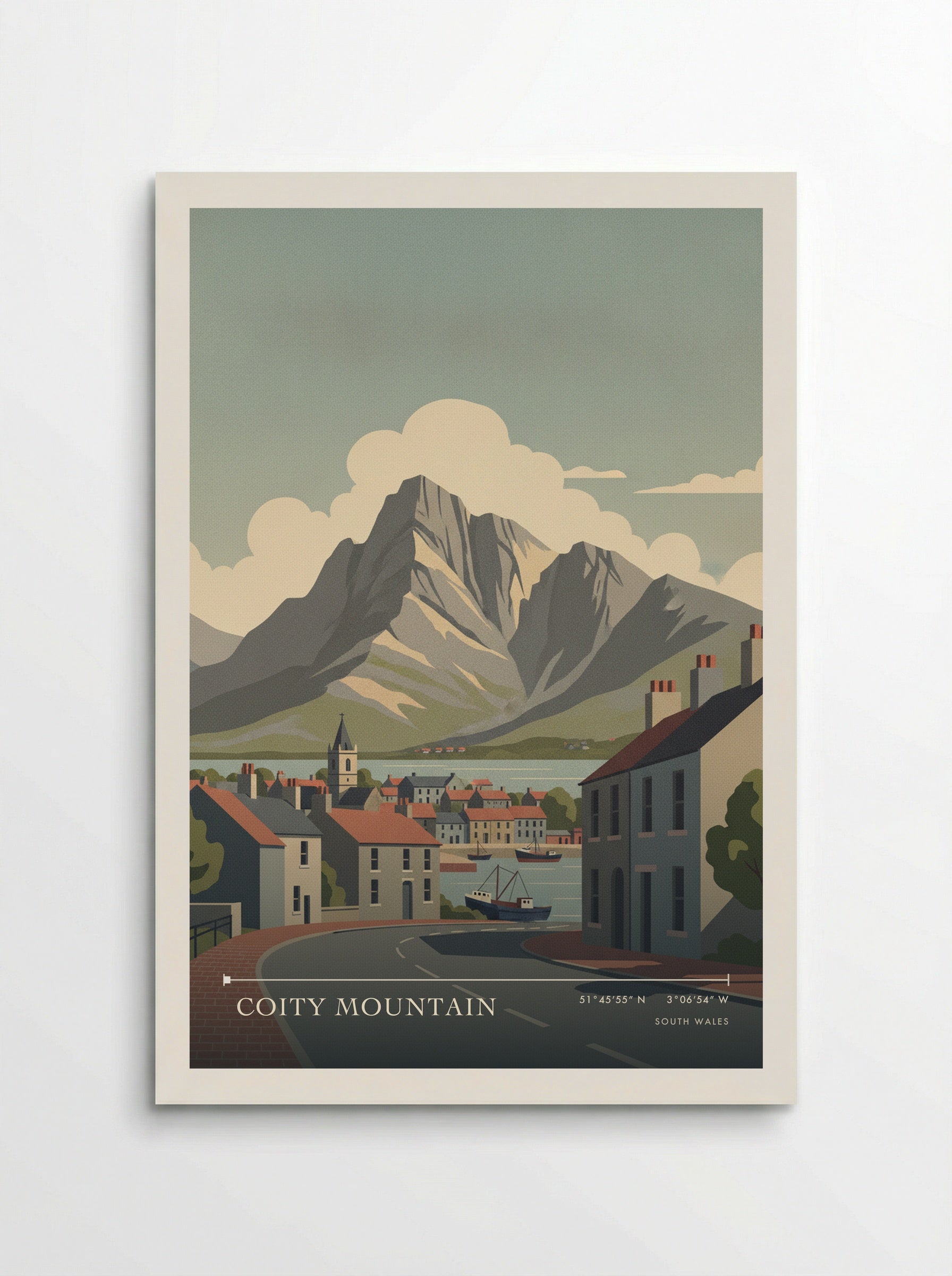 Coity Mountain South Wales Wales Travel Poster - Poster