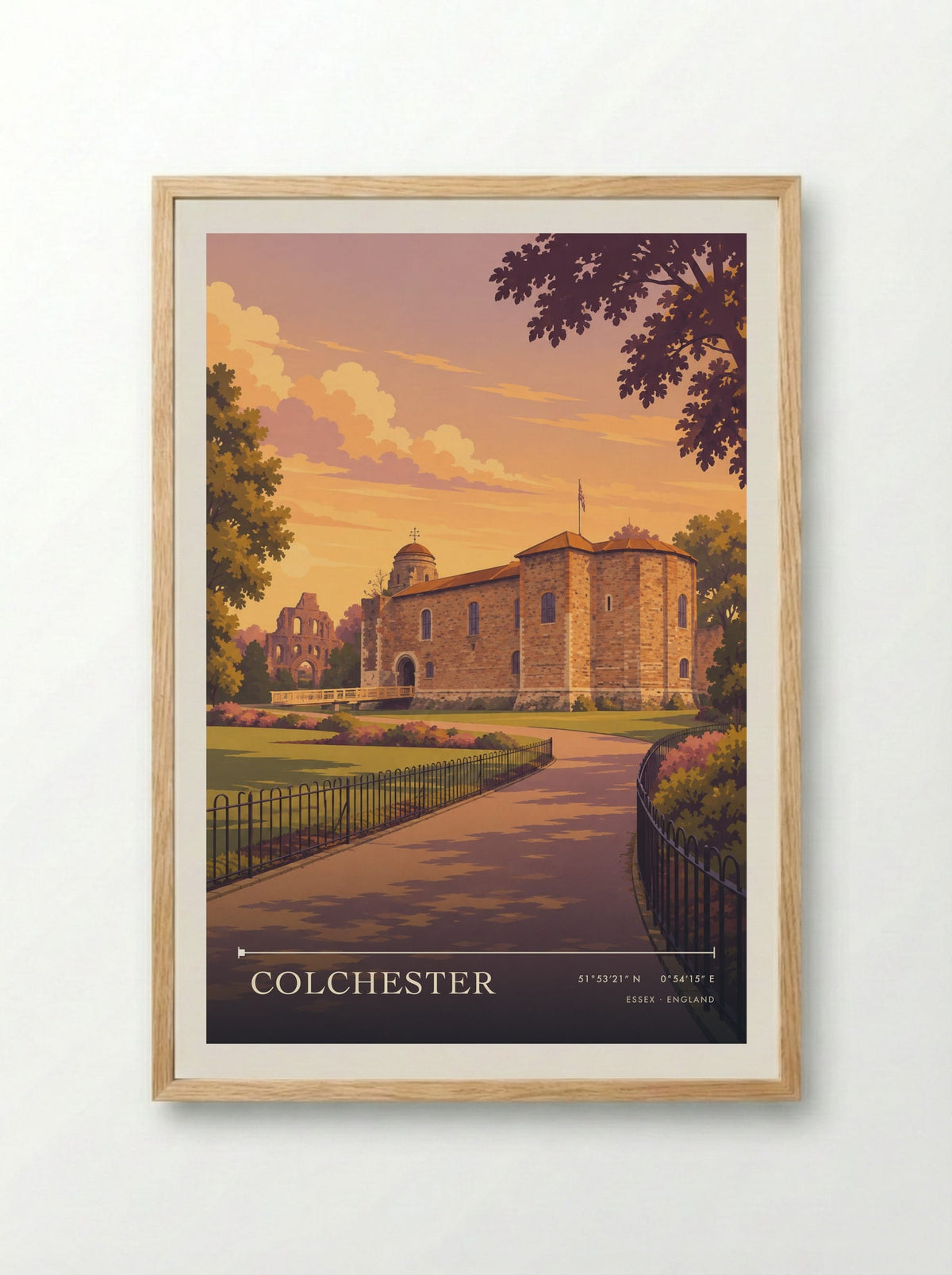 Colchester, Essex | Travel Poster - Framed Print Wood