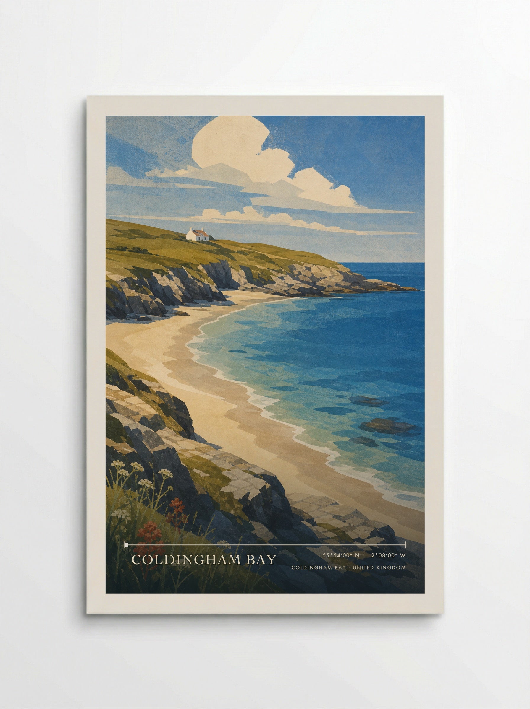 Coldingham Bay United Kingdom Travel Poster - Poster