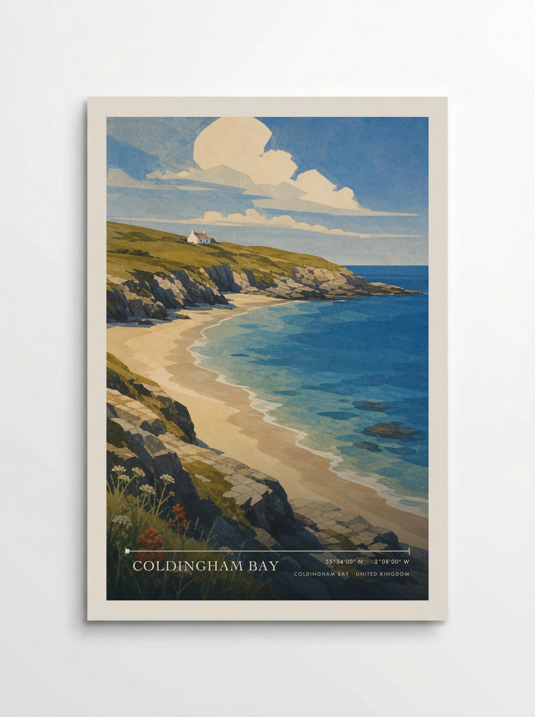 Coldingham Bay United Kingdom Travel Poster - Poster