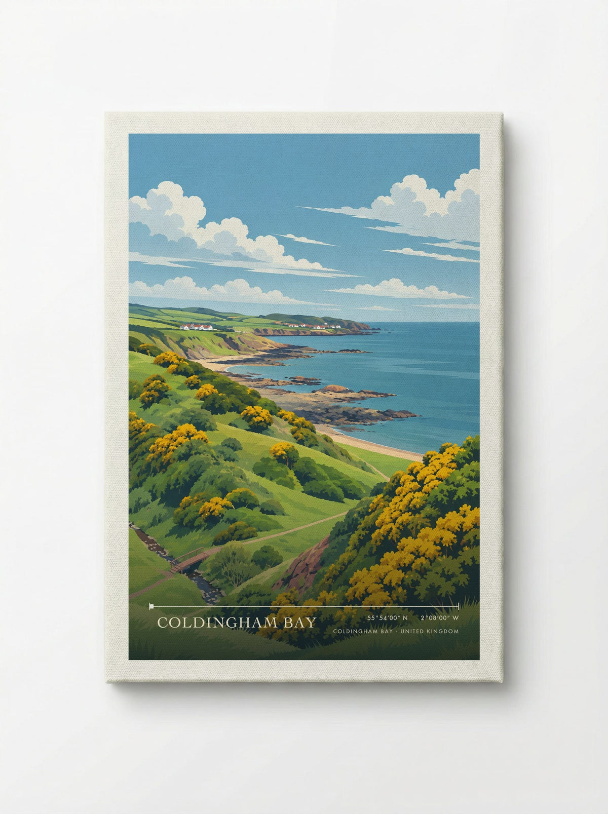 Coldingham Bay | Travel Poster - Canvas