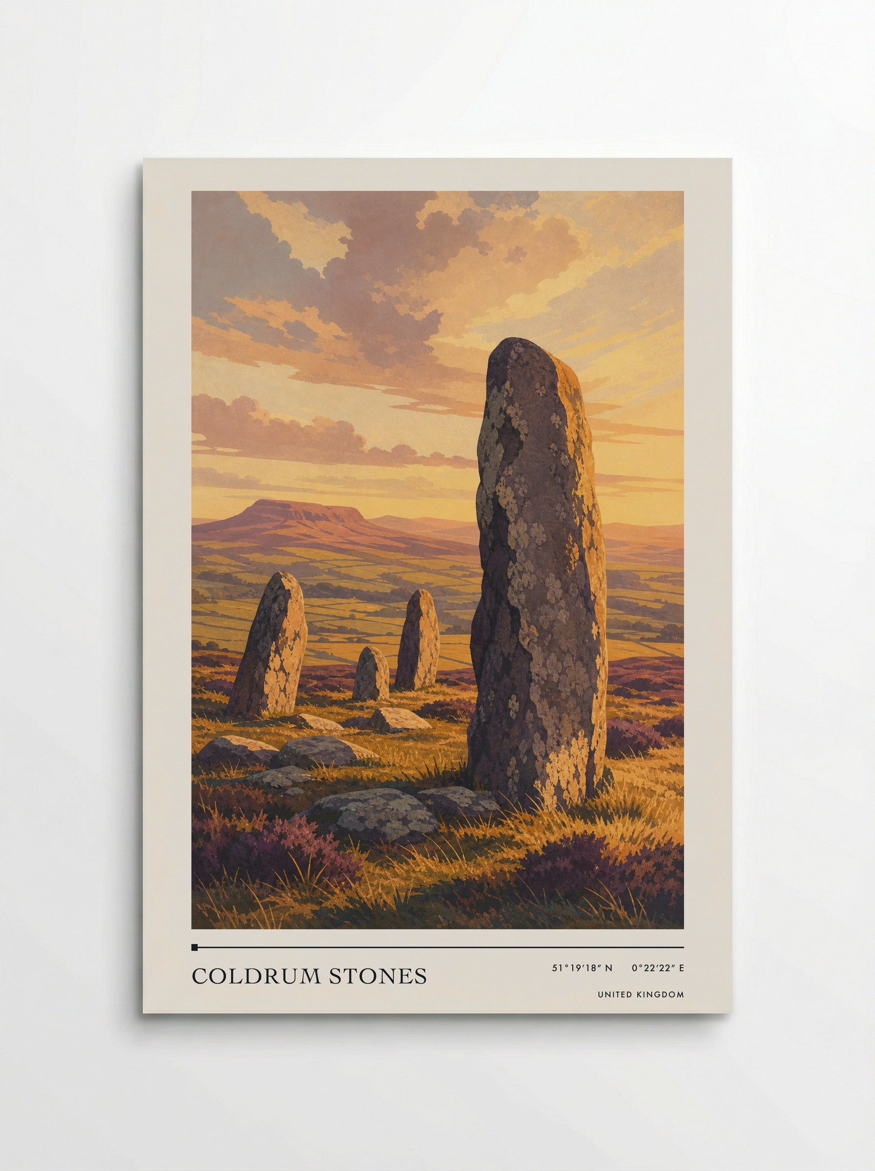 Coldrum Stones United Kingdom Travel Poster - Poster