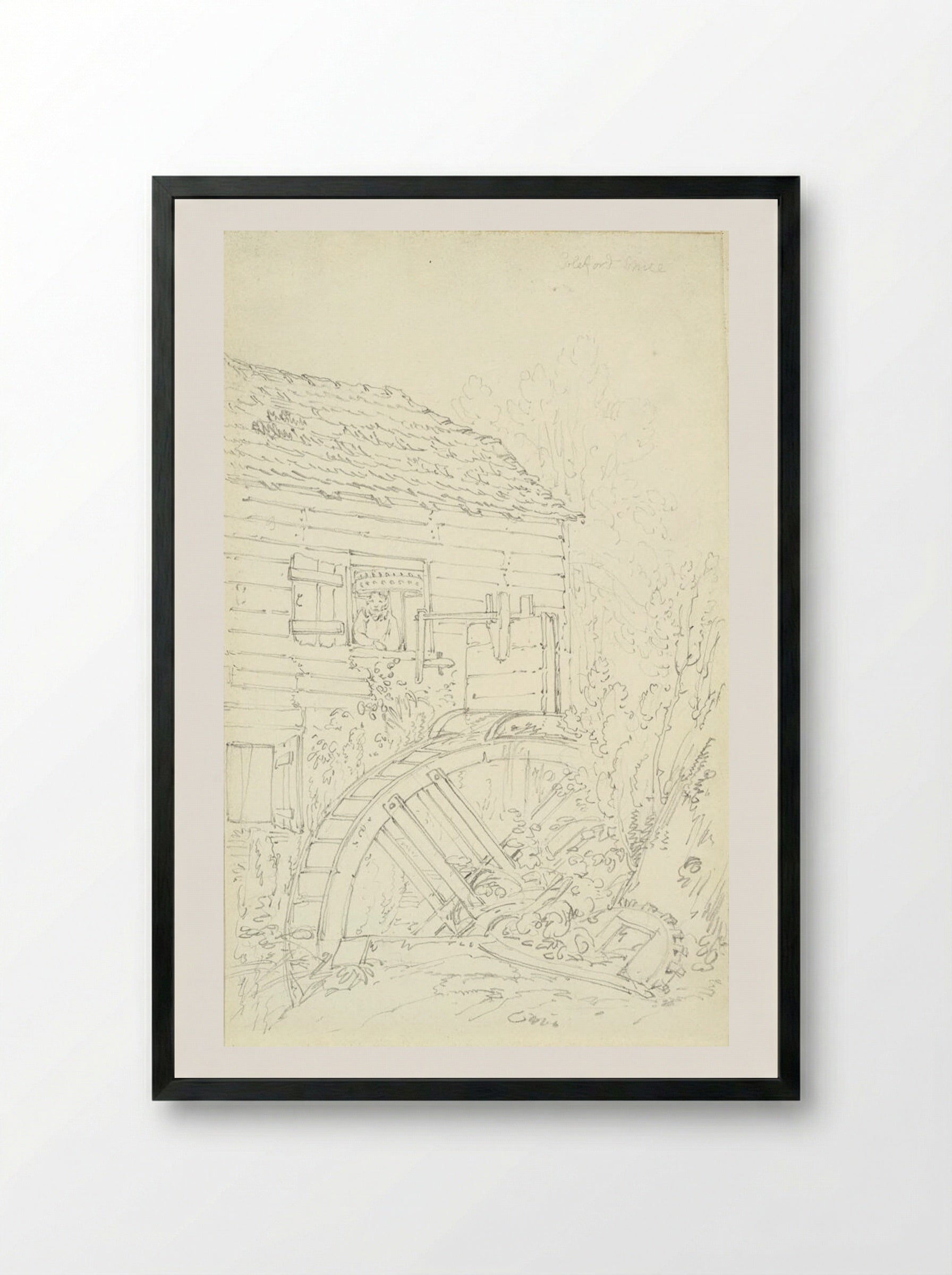 Coleford Mill - Joseph Mallord William Turner - Framed Print Black