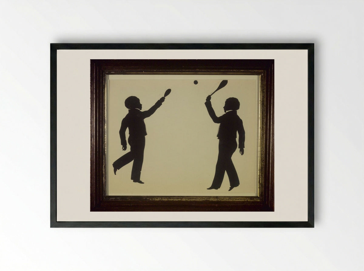 Colin Gibb and Charles Gibb - Auguste Edouart - Framed Print Black