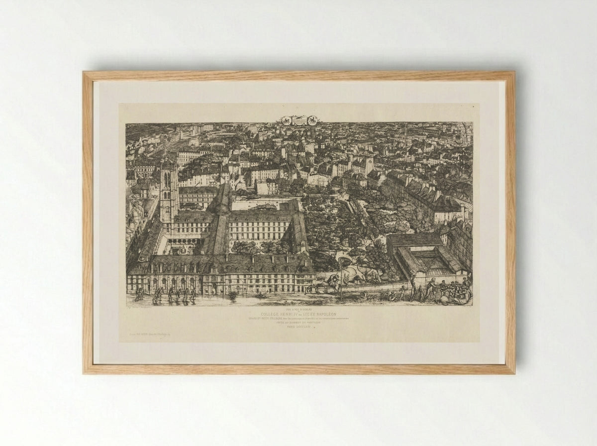 Collège Henri IV - Charles Meryon - Framed Print Wood