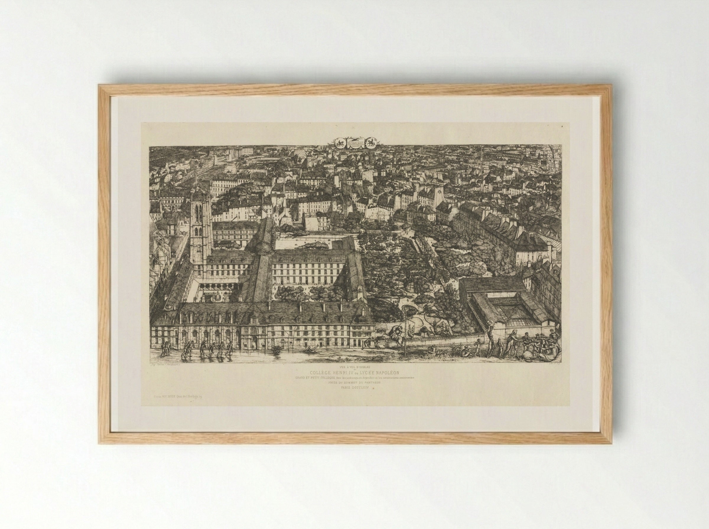 Collège Henri IV - Charles Meryon - Framed Print Wood