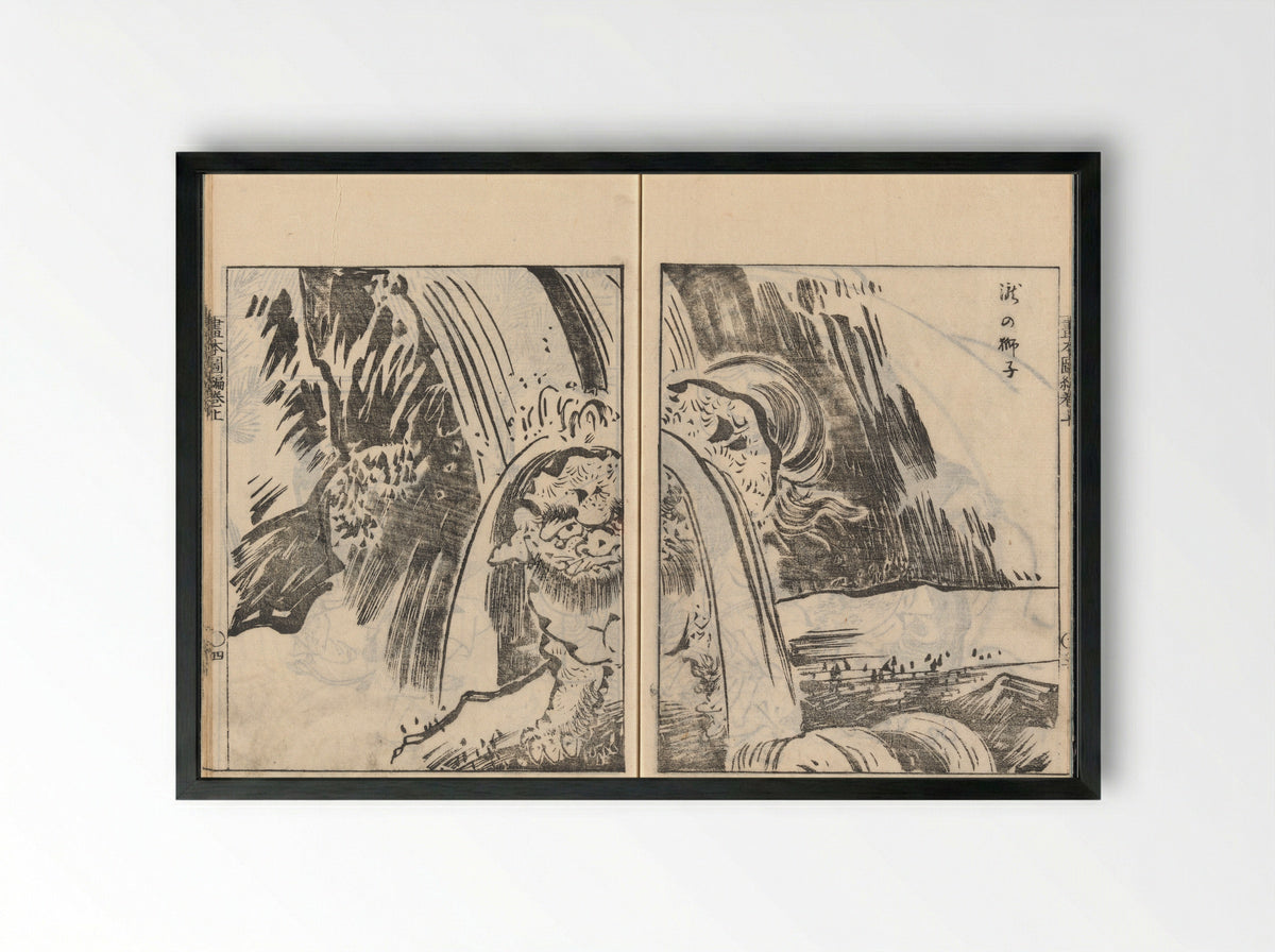Collected Manual of Paintings - Hanabusa Ippō - Framed Print Black