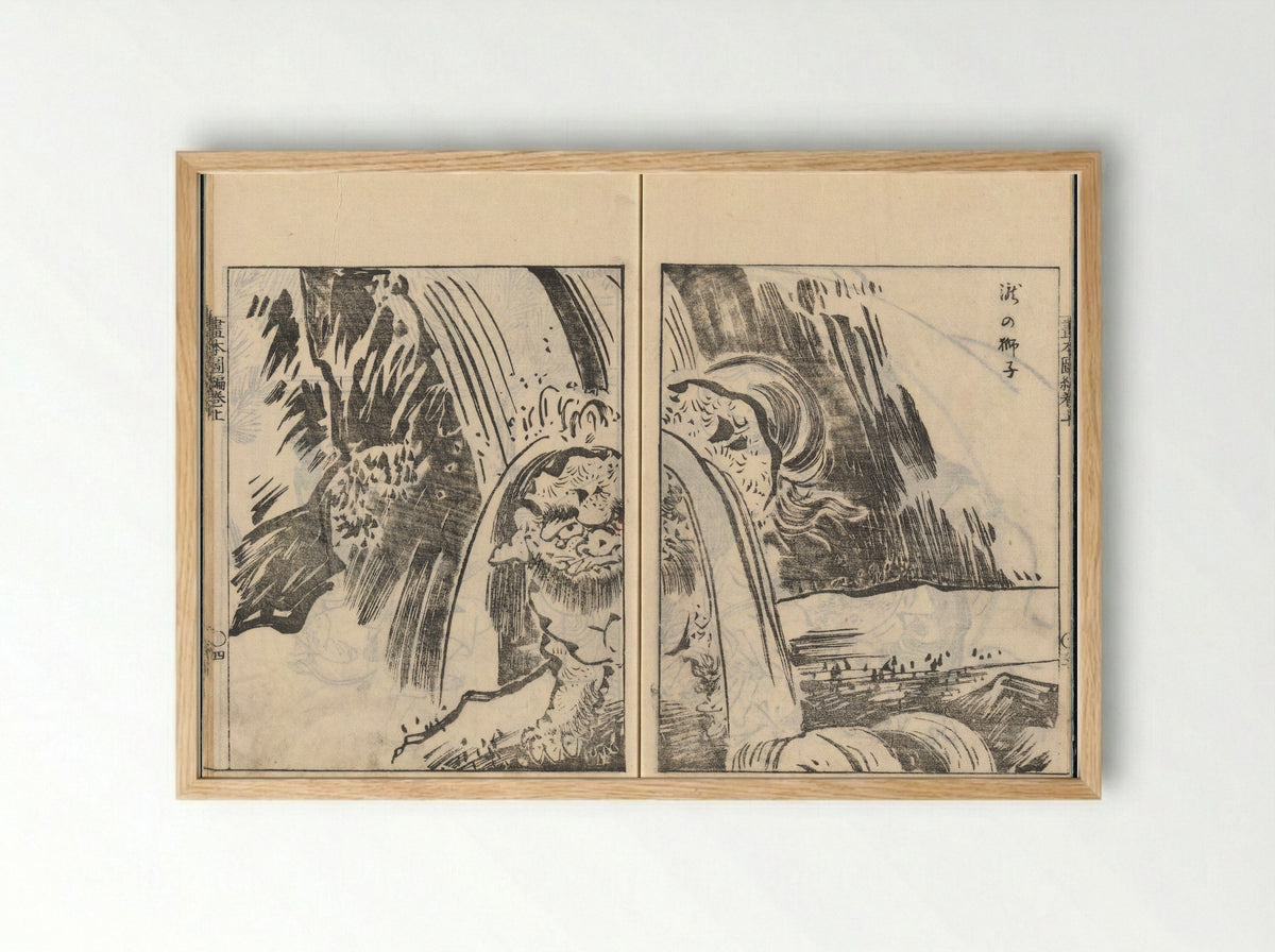Collected Manual of Paintings - Hanabusa Ippō - Framed Print Wood