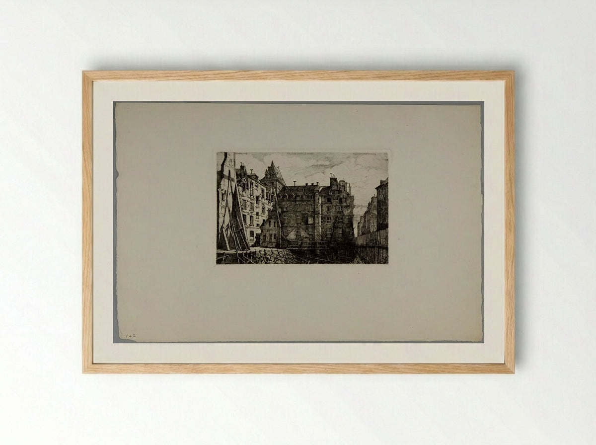 College Louis le Grand - Henri Alexandre Saffrey - Framed Print Wood