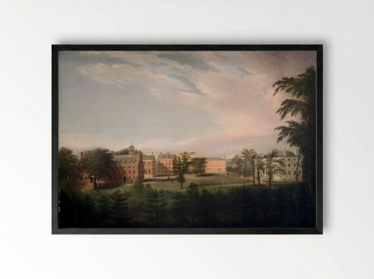 College Yard: A View from the President's House - Alvan Fisher - Framed Print Black