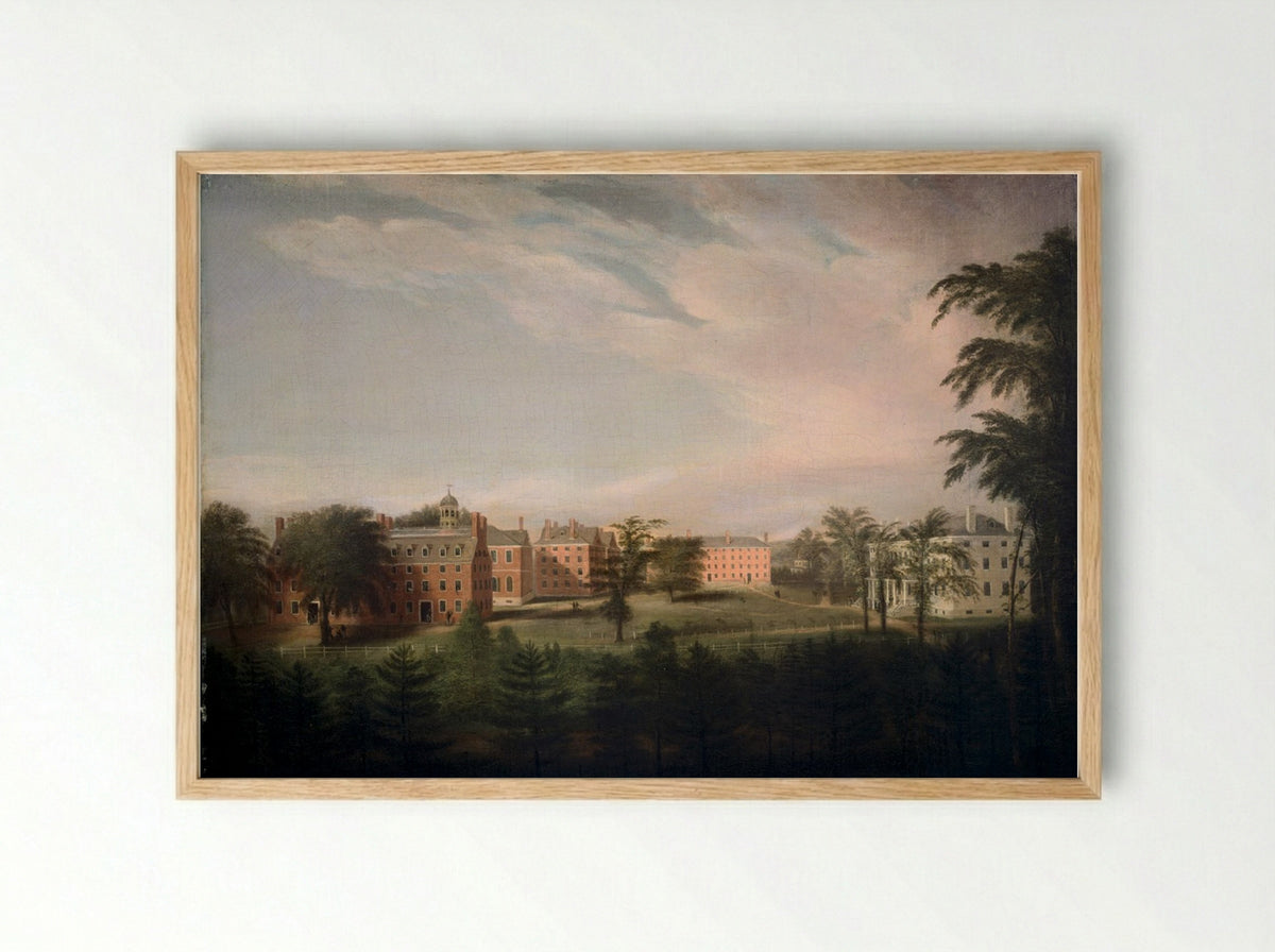 College Yard: A View from the President's House - Alvan Fisher - Framed Print Wood
