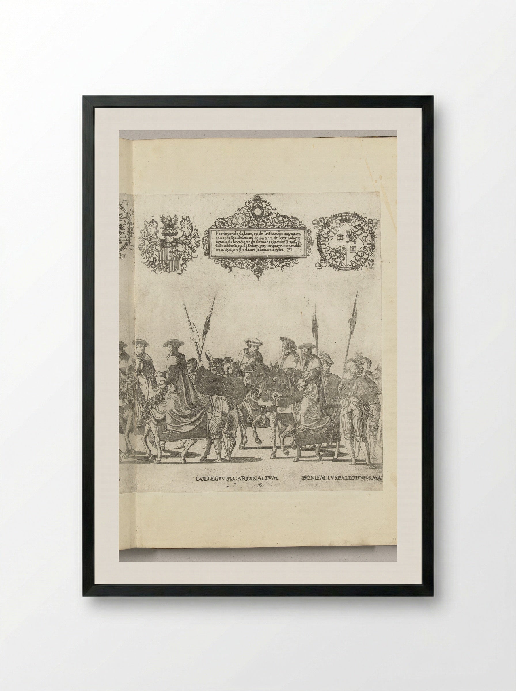 College van kardinalen, plaat AA - Nicolaas Hogenberg - Framed Print Black