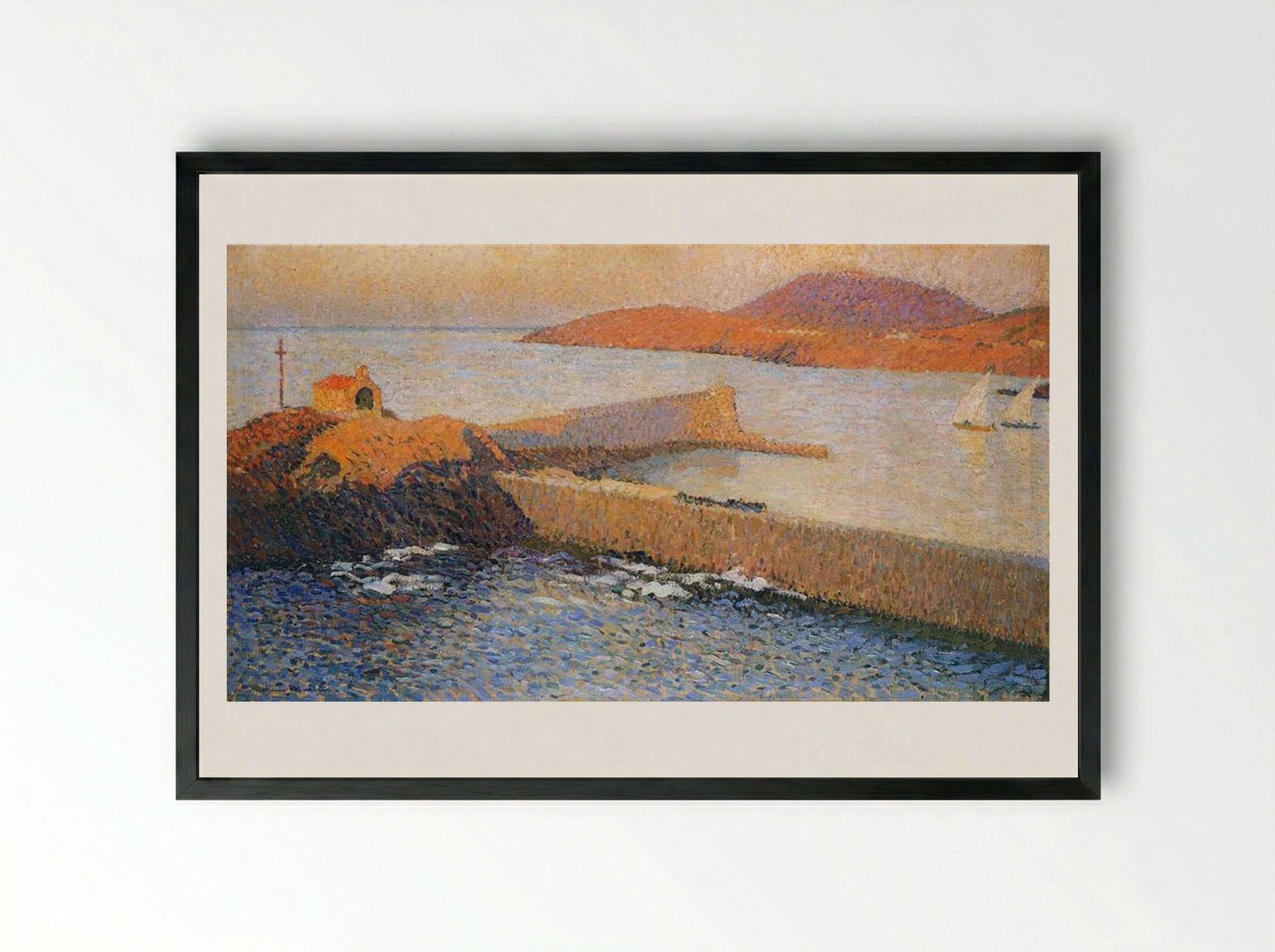 Collioure Chapel of La Digue - Henri Martin - Framed Print Black