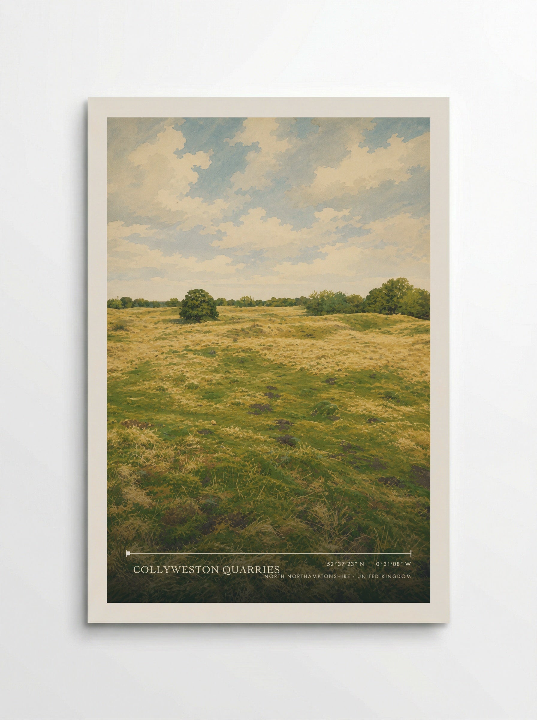 Collyweston Quarries North Northamptonshire United Kingdom Travel Poster - Poster
