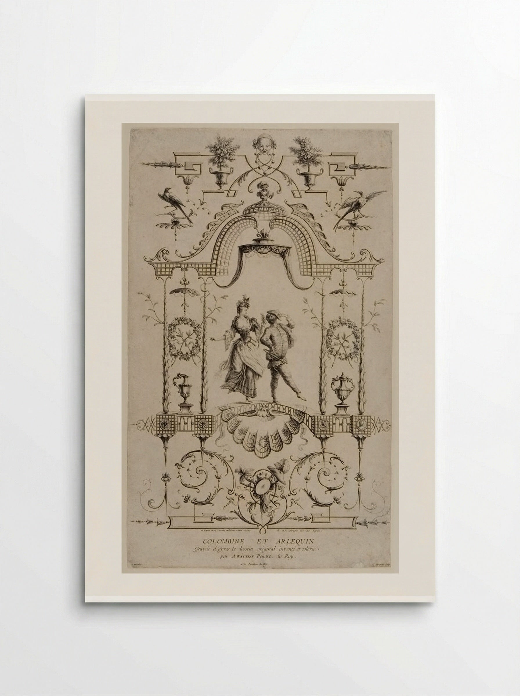 Colombine et Arlequin - Jean Moyreau - Poster