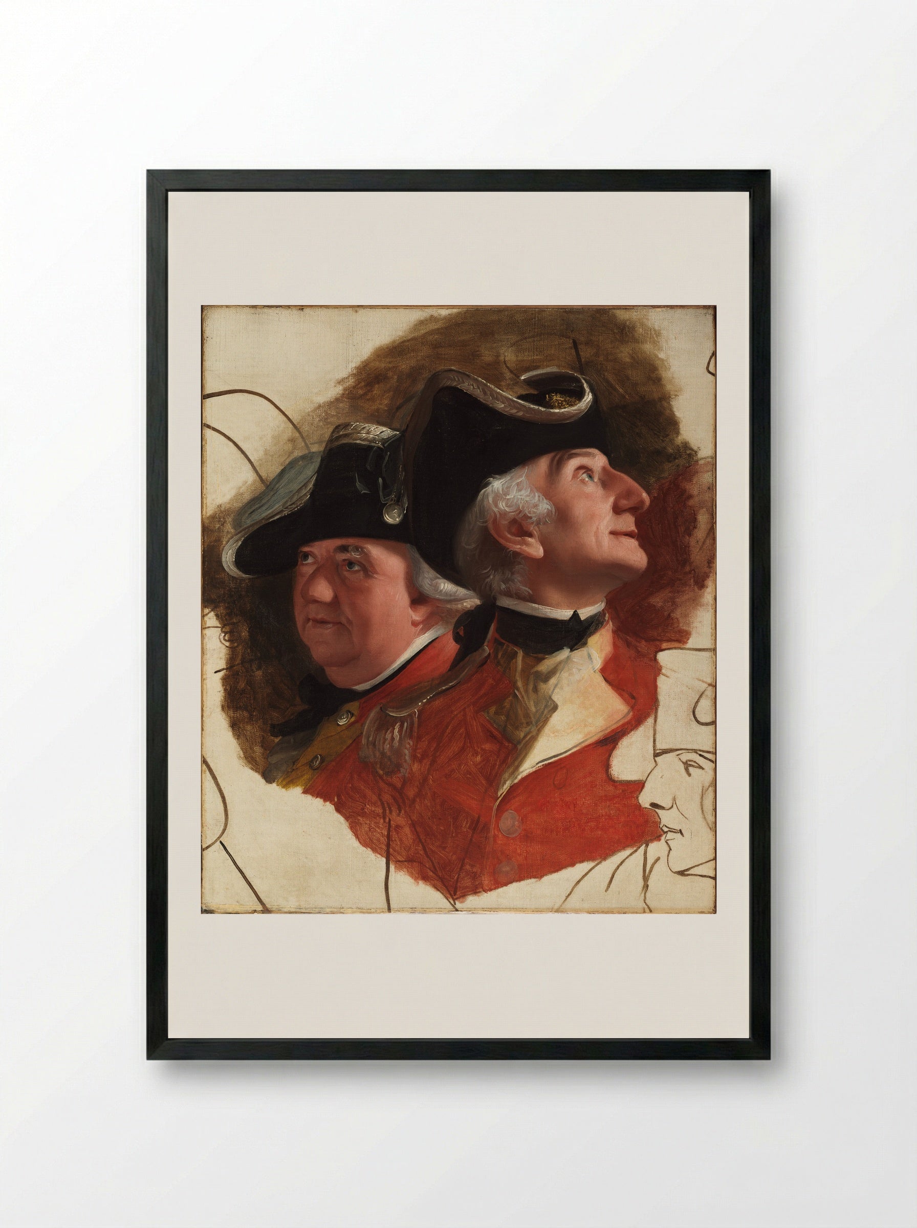 Colonel Ernst August von Hugo and Lt. Colonel von Schlepegrell - John Singleton Copley - Framed Print Black
