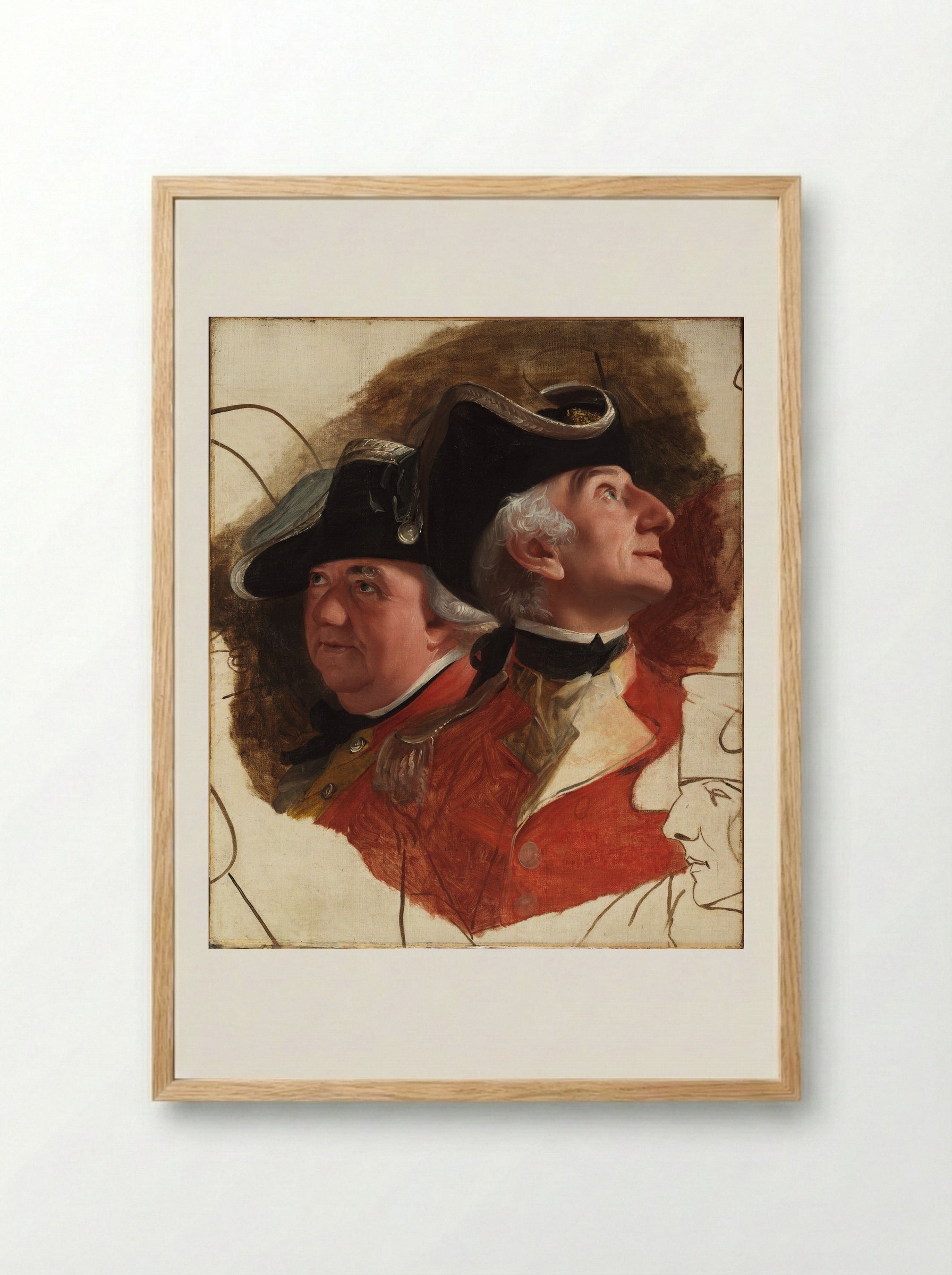 Colonel Ernst August von Hugo and Lt. Colonel von Schlepegrell - John Singleton Copley - Framed Print Wood