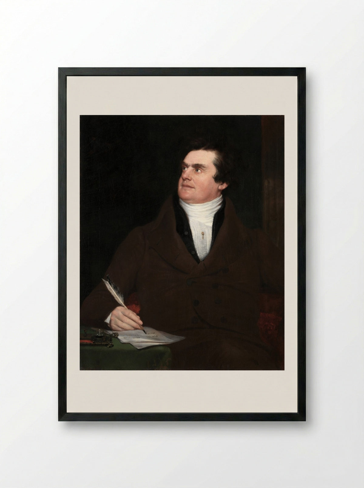 Colonel William Leete Stone - William Page - Framed Print Black