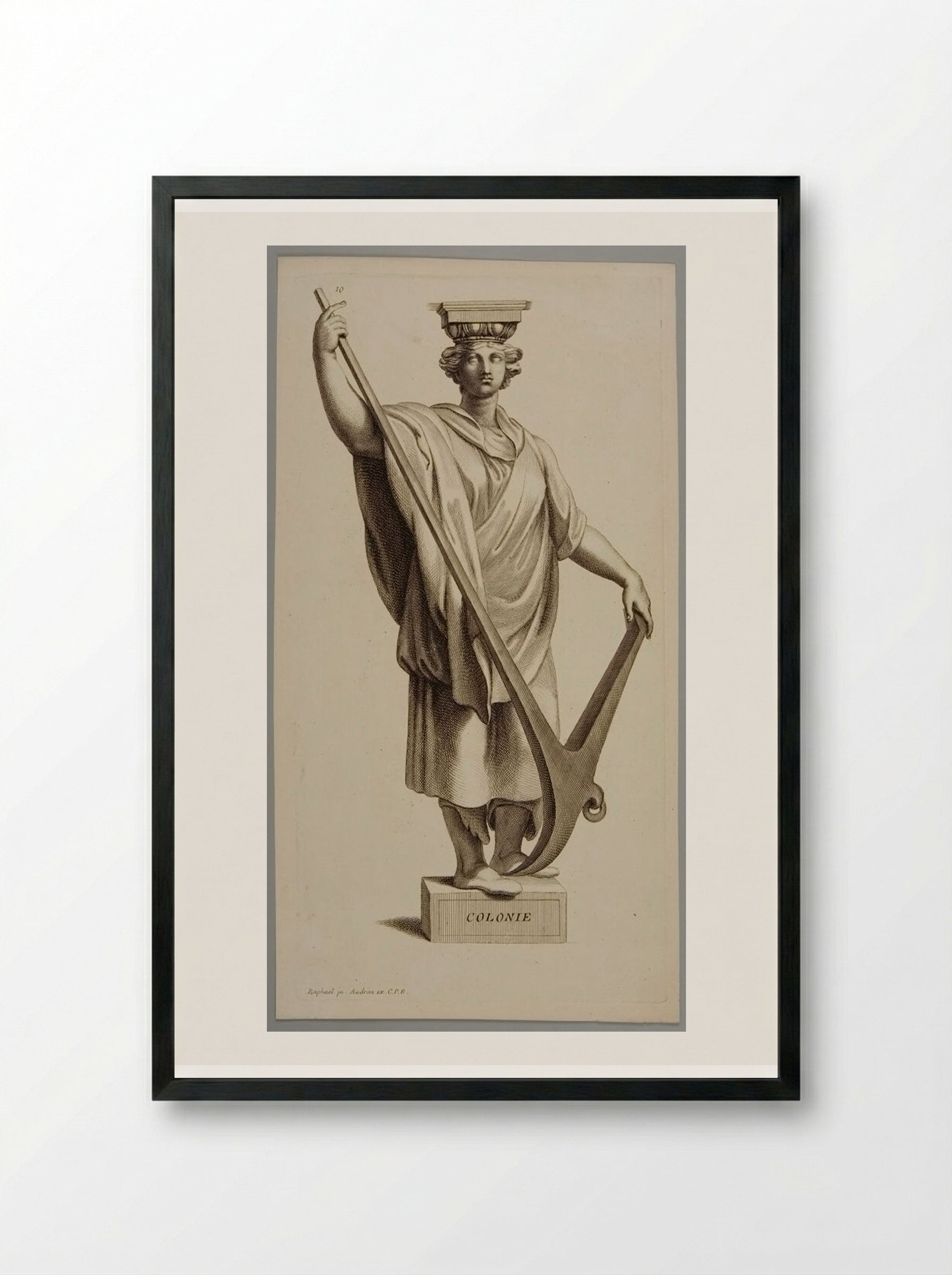 Colonie (Colony) - Gérard Audran - Framed Print Black