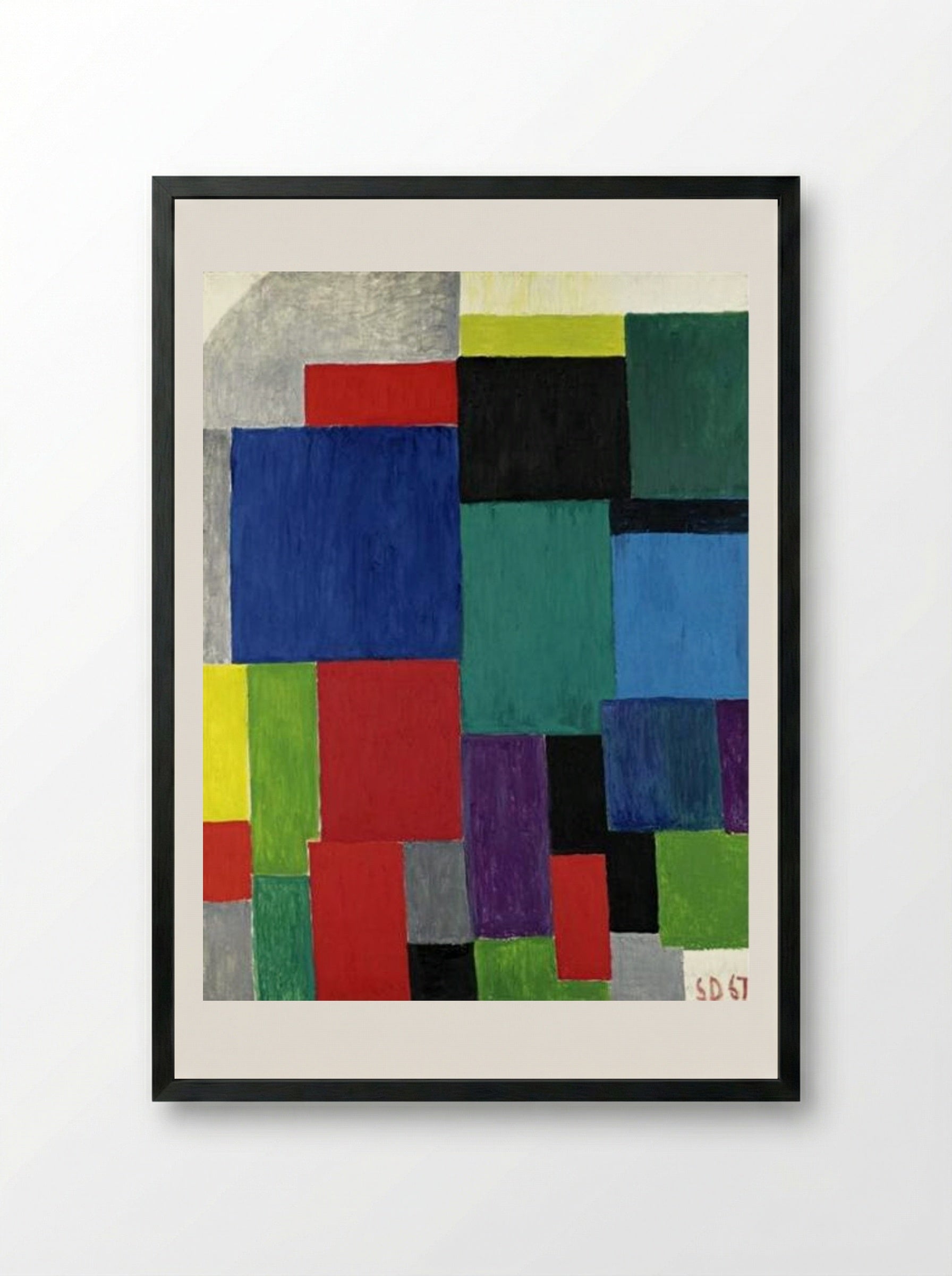 Color Rhythm - Sonia Delaunay - Framed Print Black