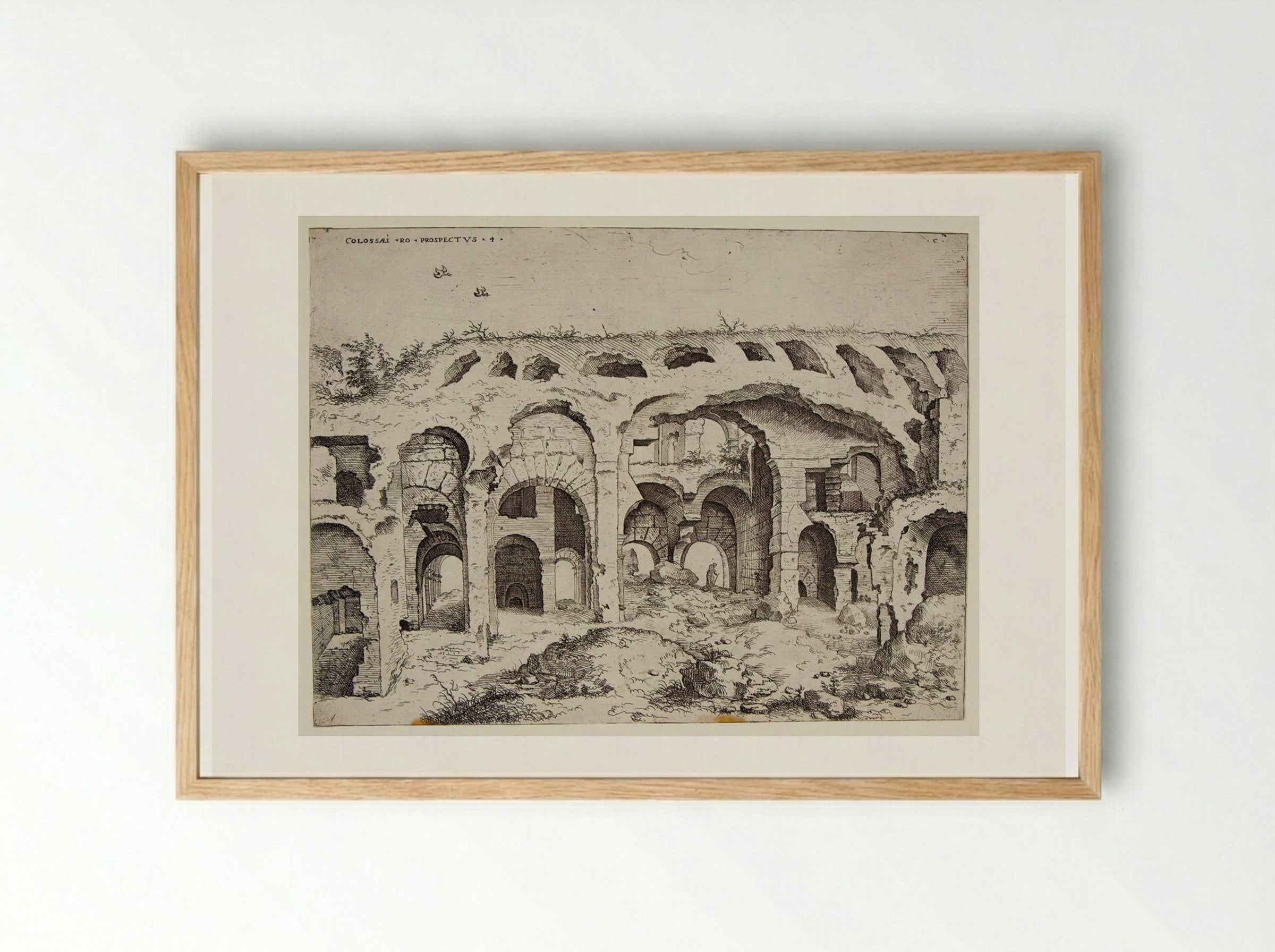 Colossaei Ro Prospectus - Hieronymus Cock - Framed Print Wood