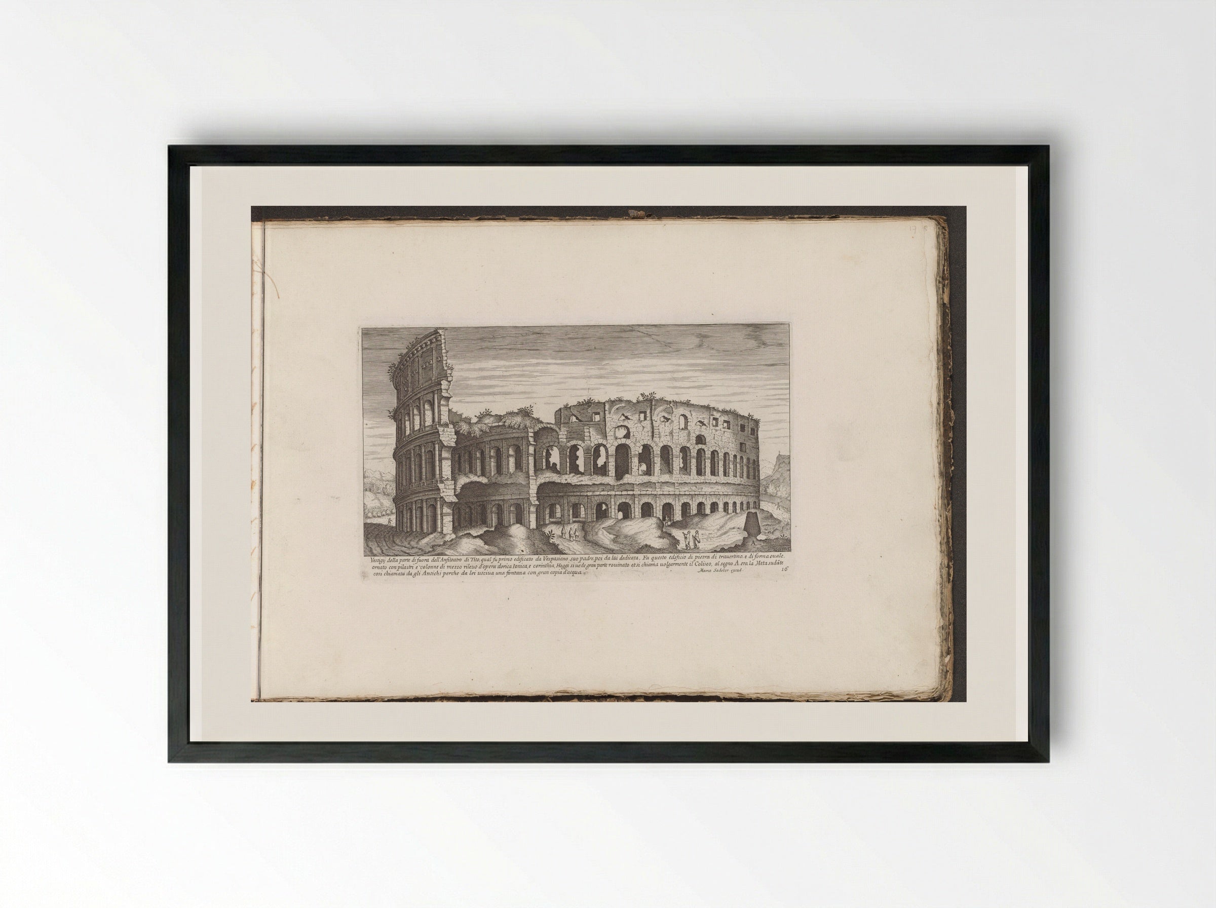 Colosseum - Giovanni Giacomo de' Rossi - Framed Print Black