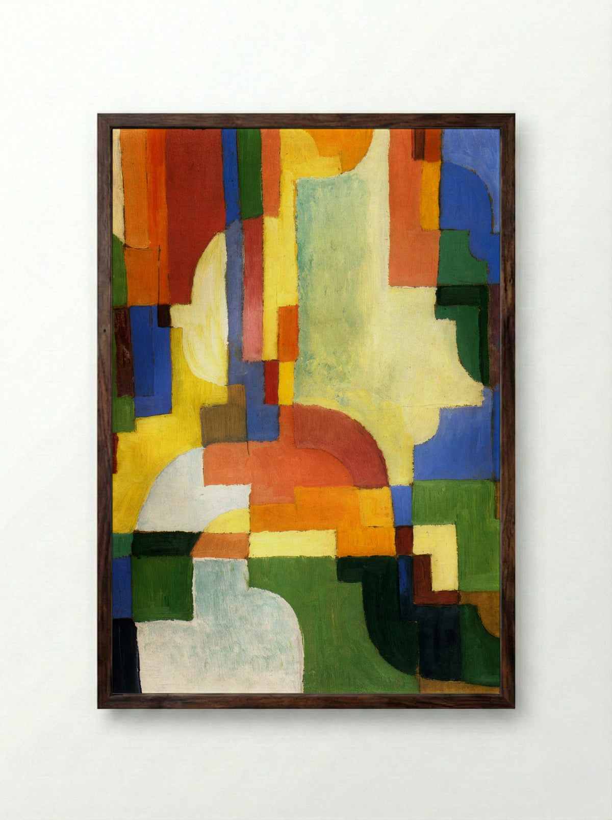 Colourful Shapes - August Macke - Framed Print Dark Wood