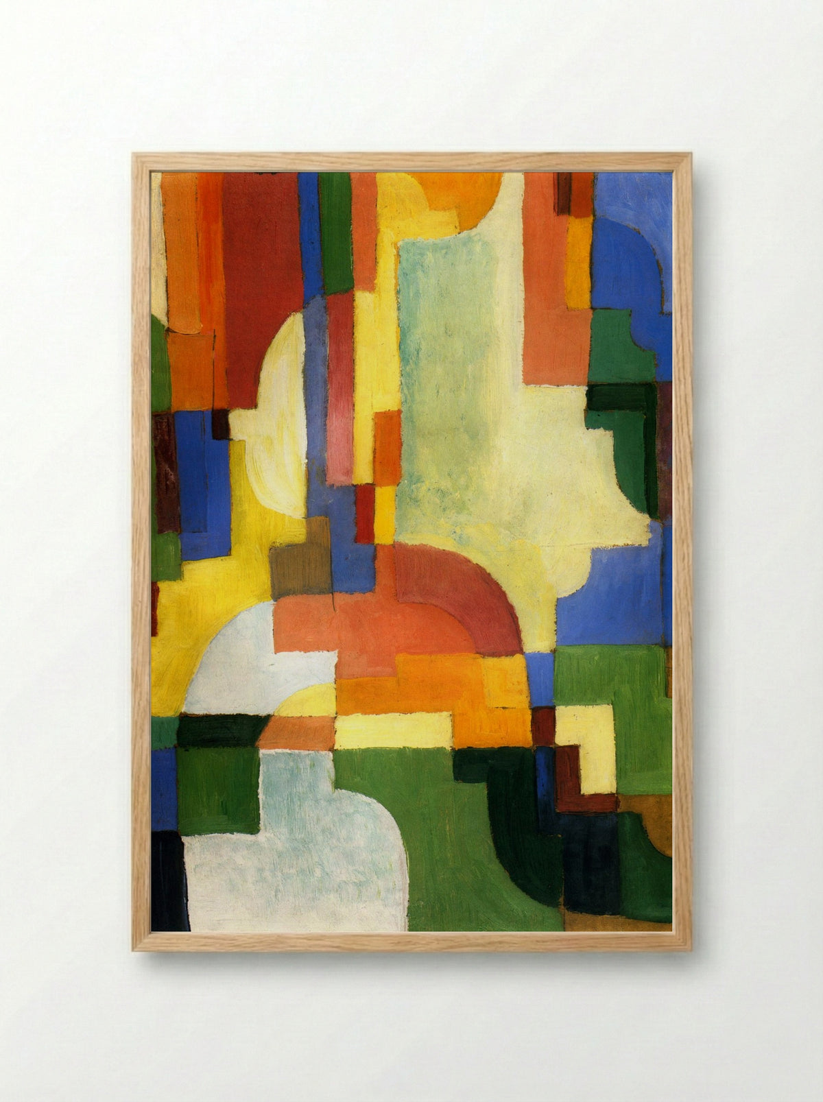 Colourful Shapes - August Macke - Framed Print Wood