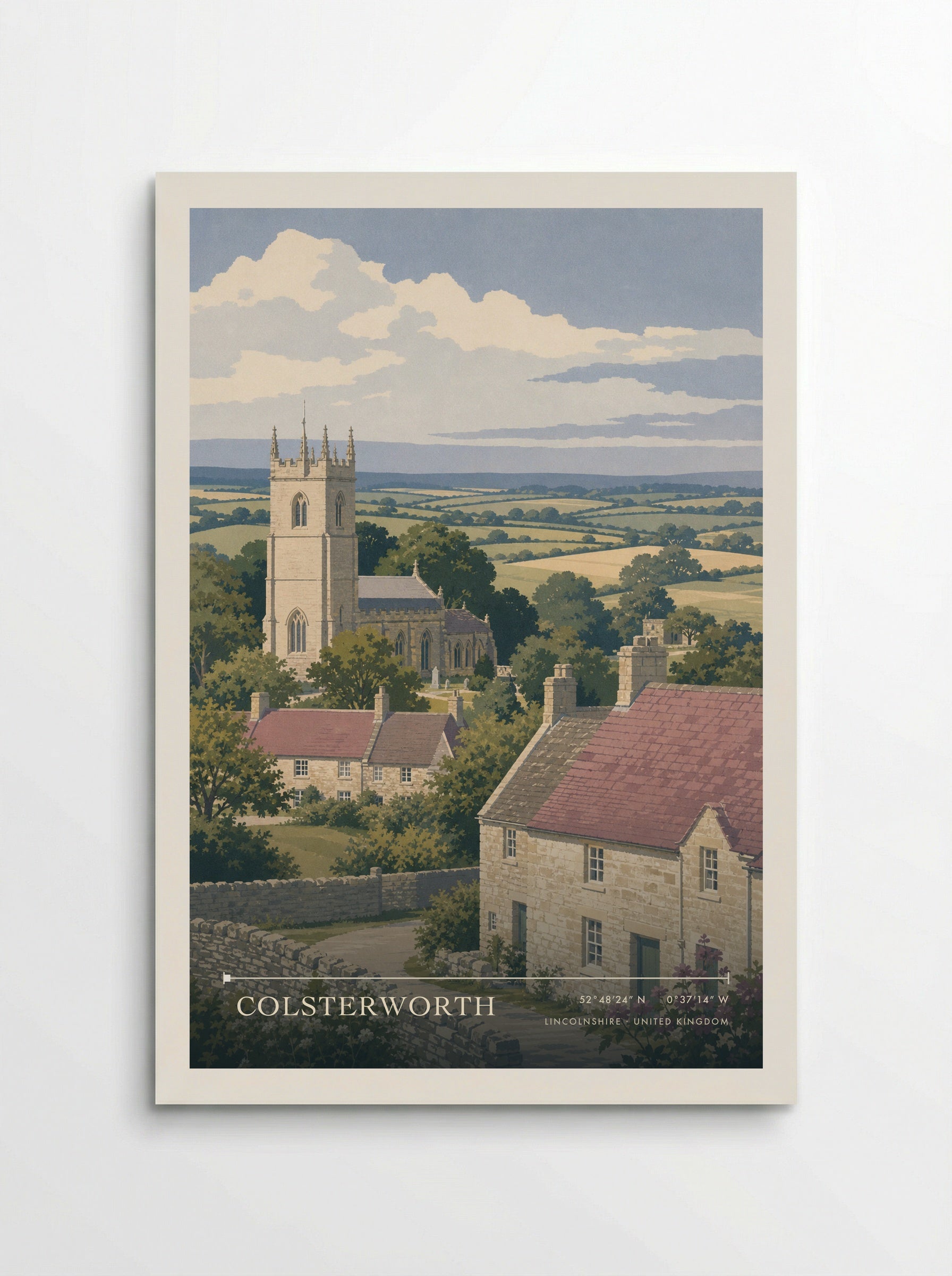 Colsterworth Lincolnshire United Kingdom Travel Poster - Poster