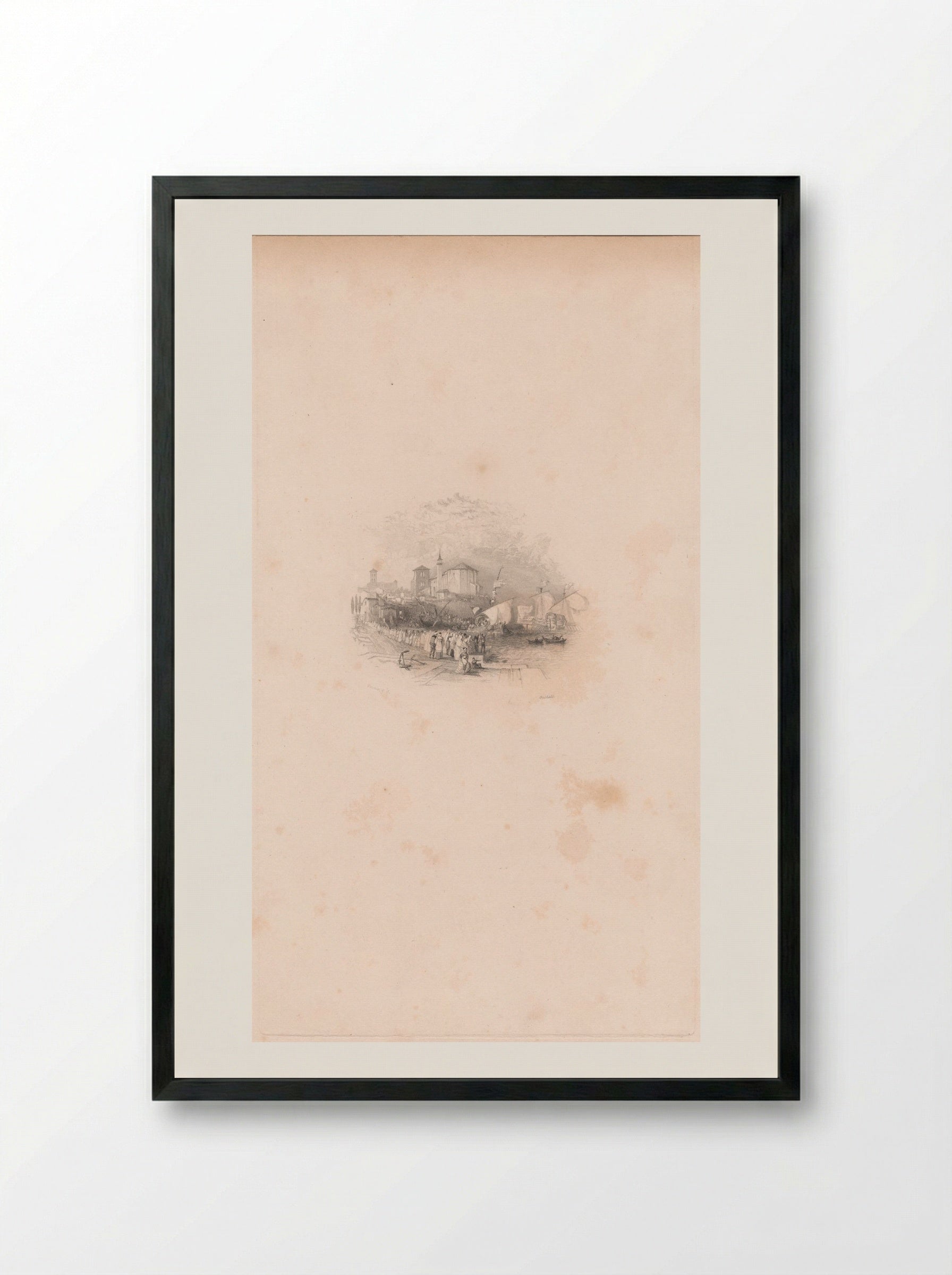 Columbus Setting Sail - Edward Goodall - Framed Print Black