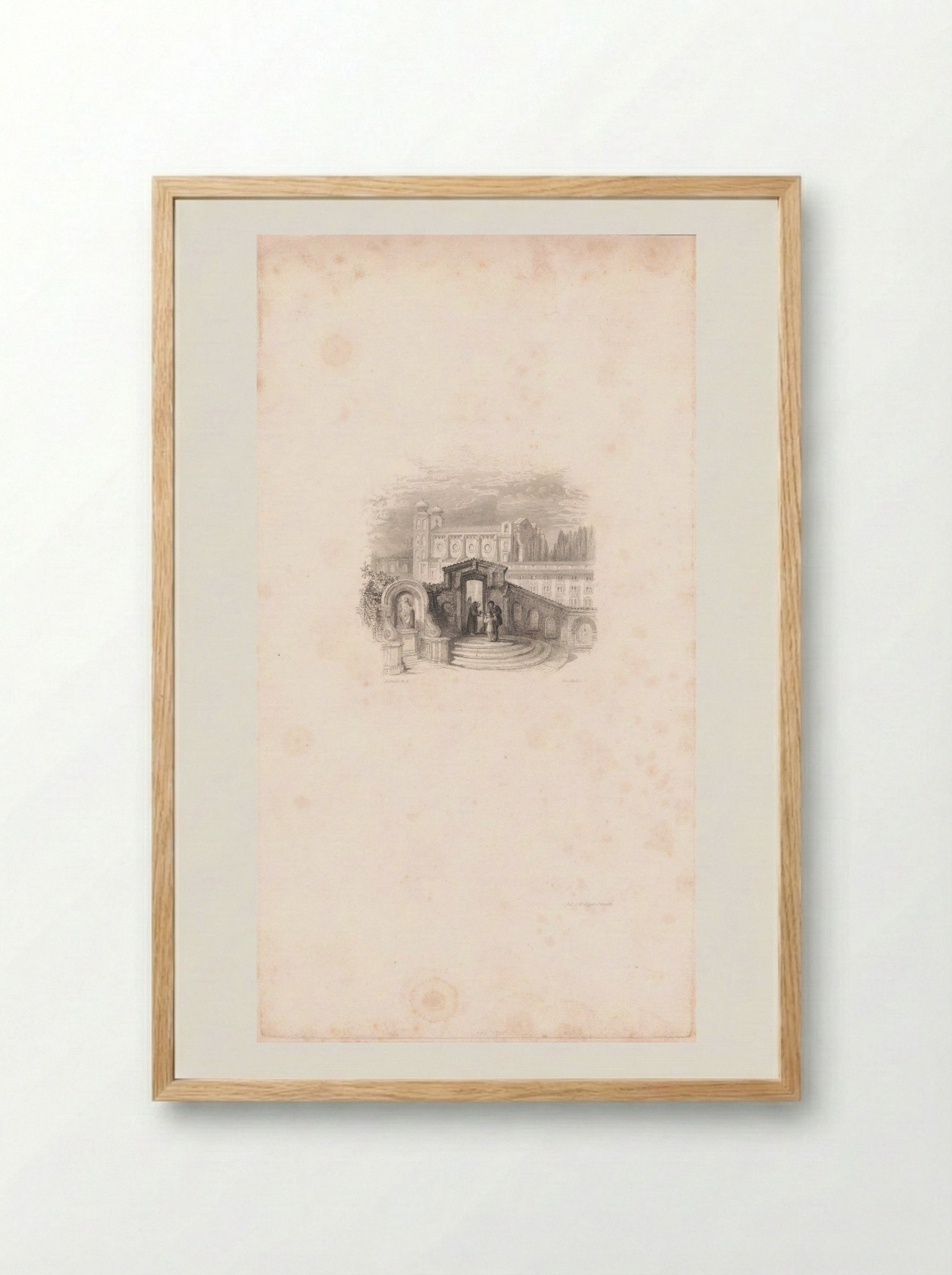 Columbus and His Son - Edward Goodall - Framed Print Wood