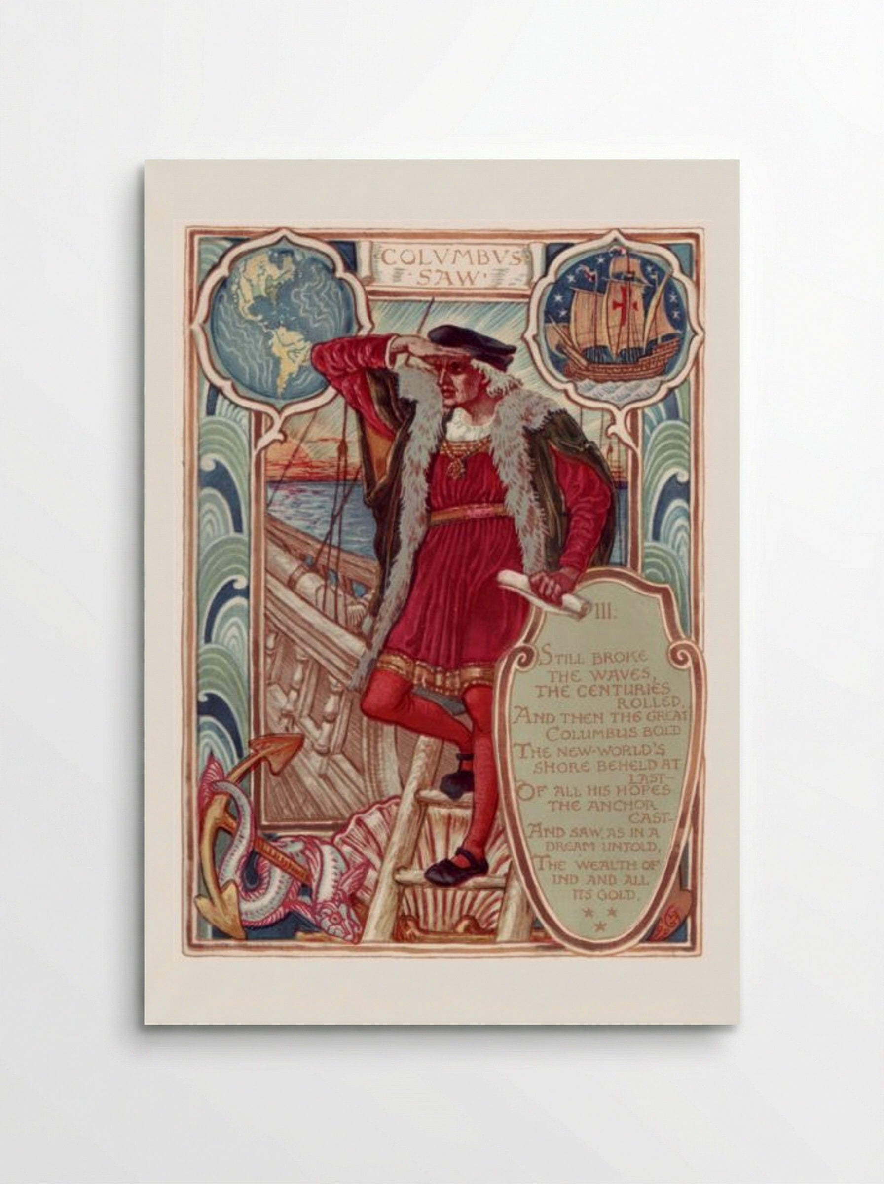 Columbus - Walter Crane - Poster