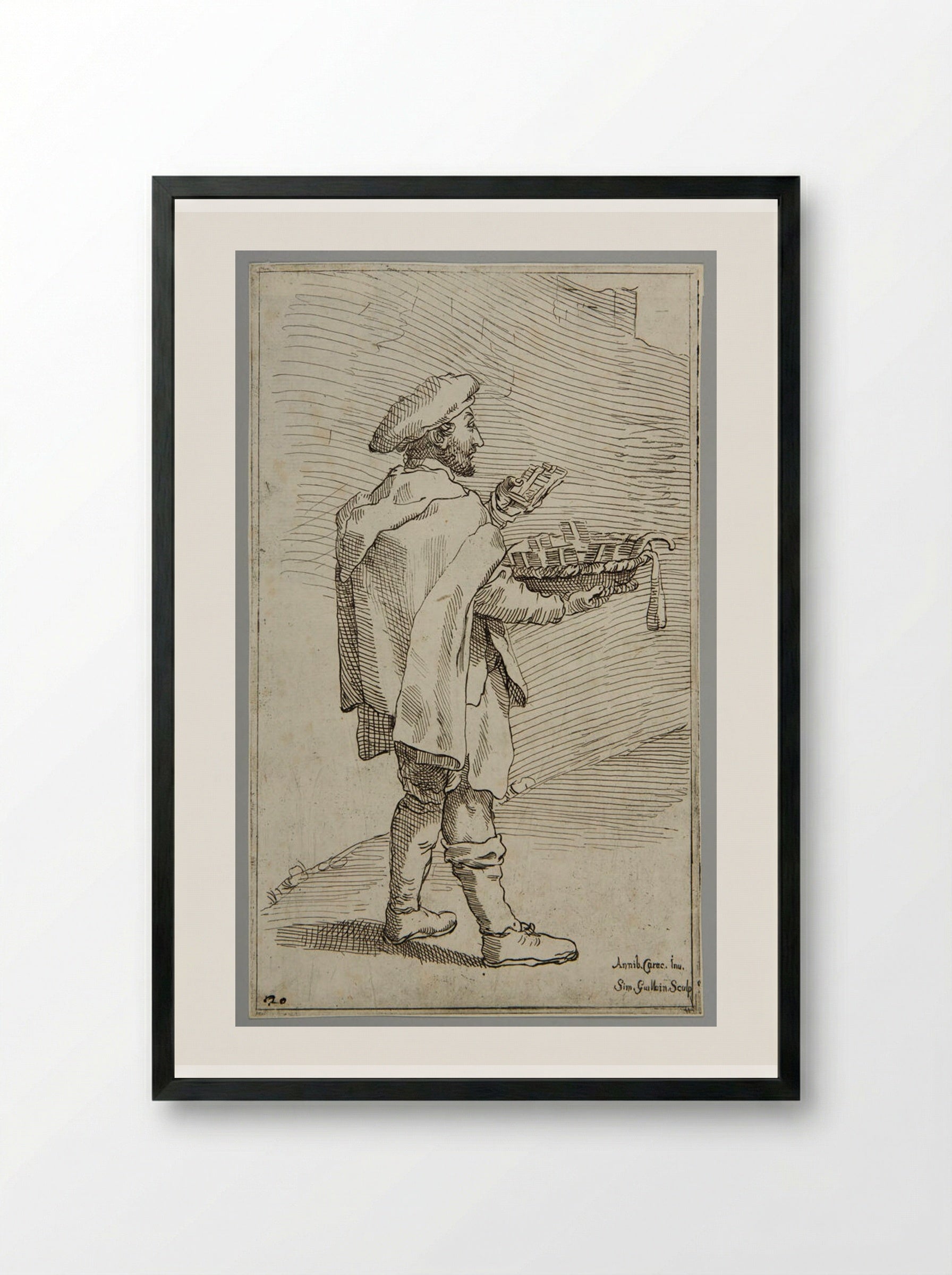 Comb-maker - Simon Guillain - Framed Print Black