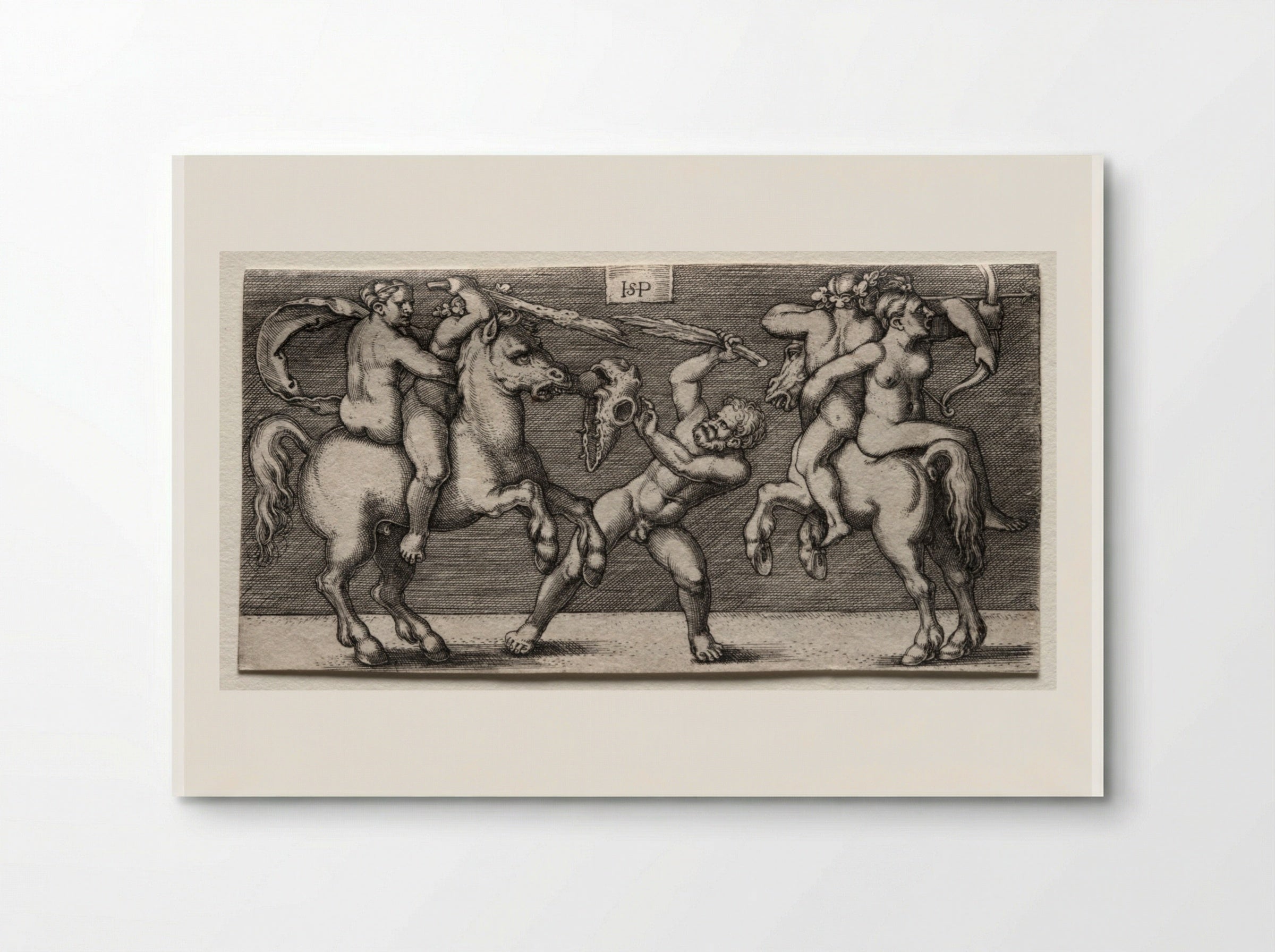 Combat of Three Men - Hans Sebald Beham - Poster