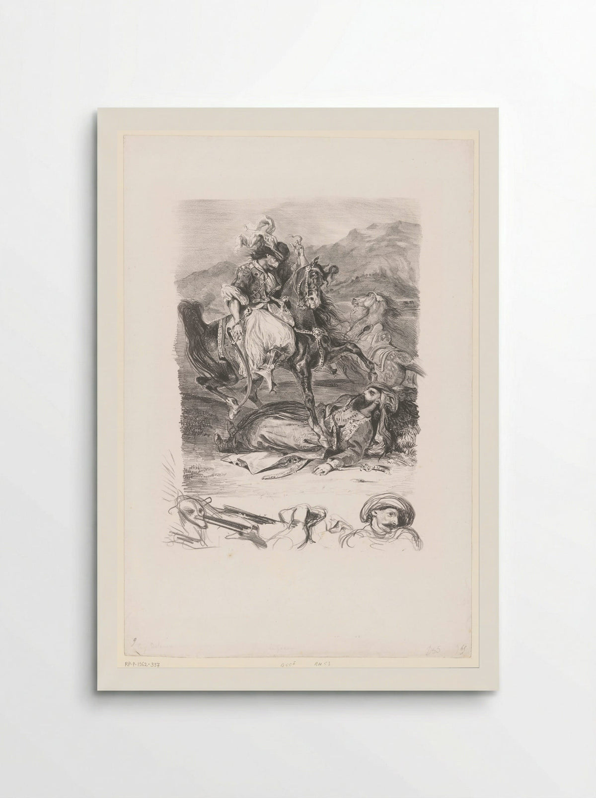 Combat of the Giaour and the Pasha - Eugène Delacroix - Poster