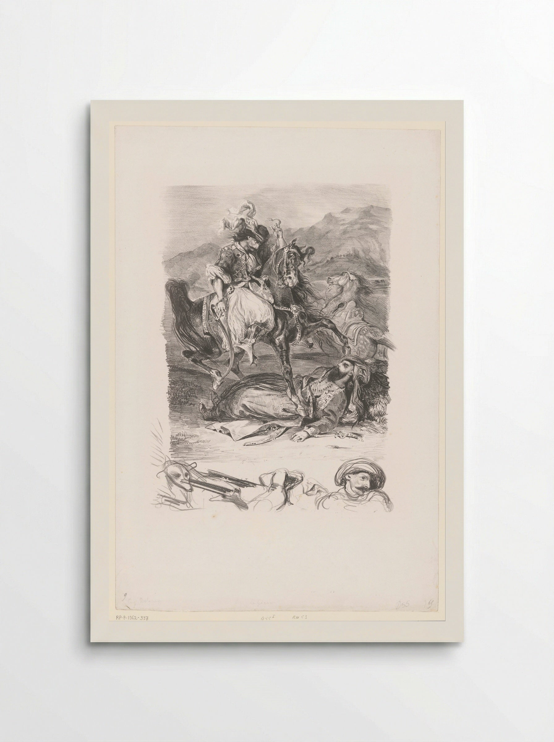 Combat of the Giaour and the Pasha - Eugène Delacroix - Poster