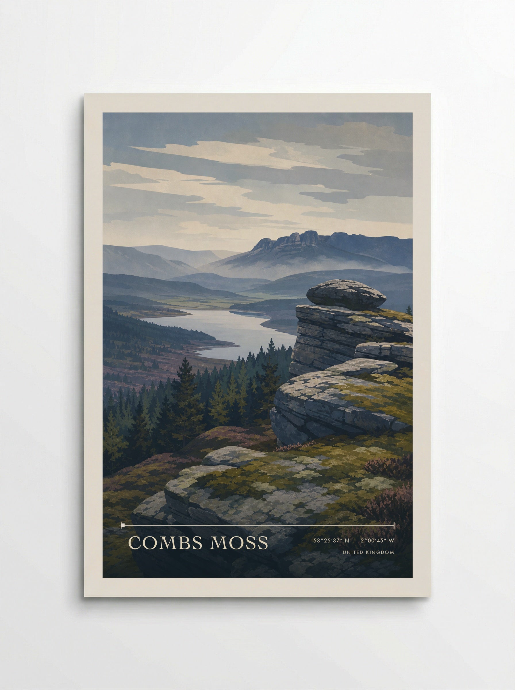 Combs Moss United Kingdom Travel Poster - Poster