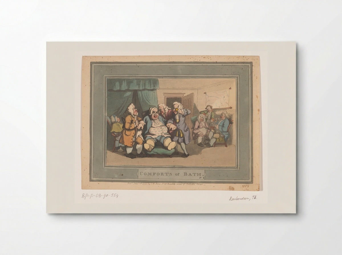 Comforts of Bath, Plate 1 - Thomas Rowlandson - Poster