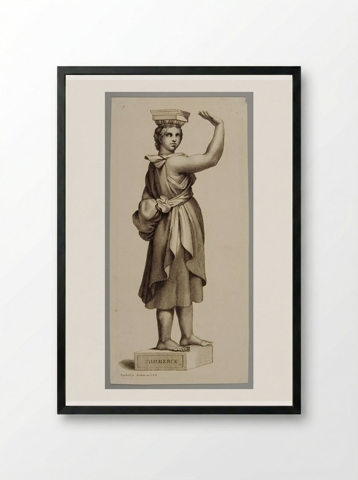 Commerce - Gérard Audran - Framed Print Black