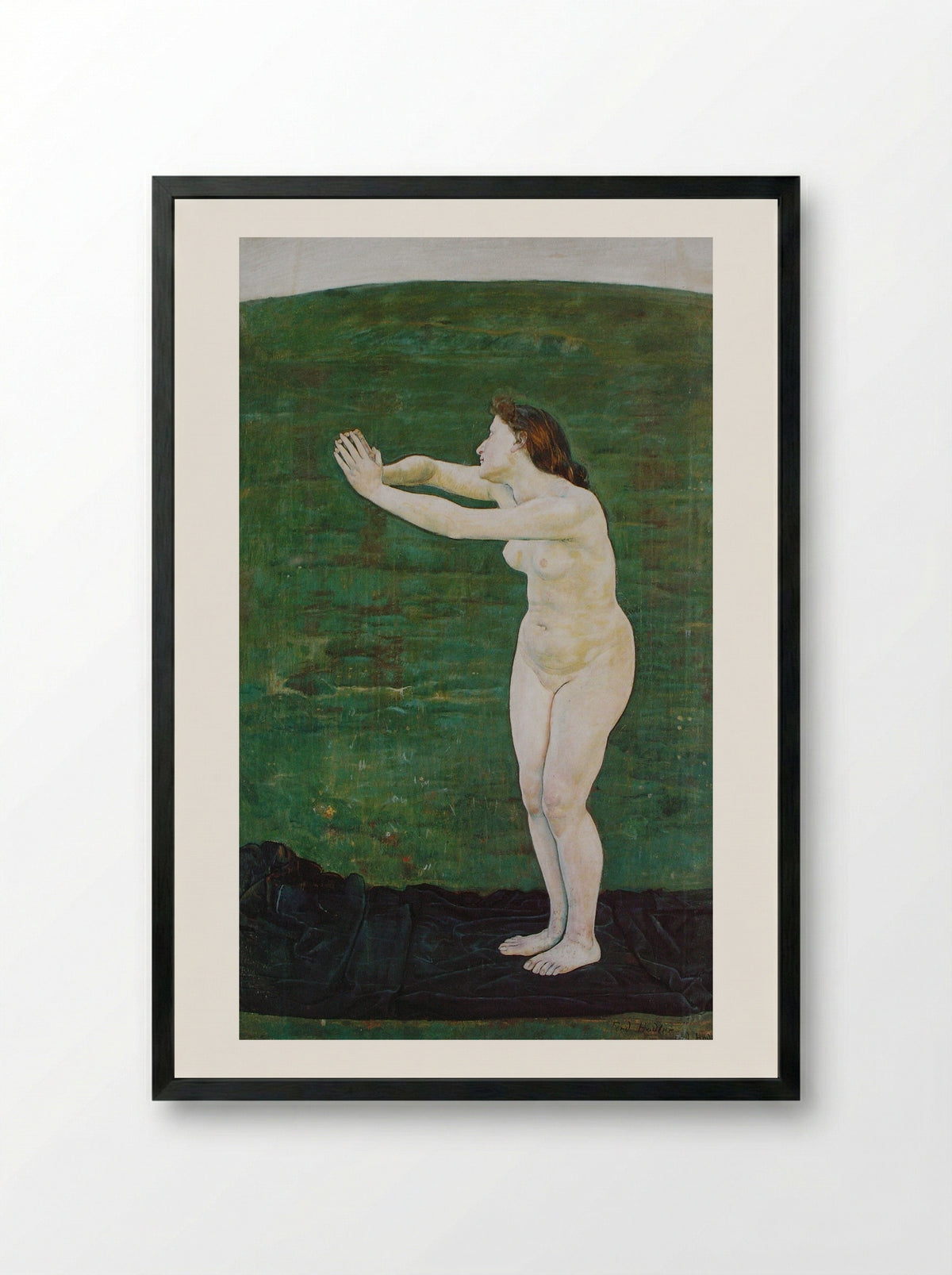 Communication with the Infinite - Ferdinand Hodler - Framed Print Black