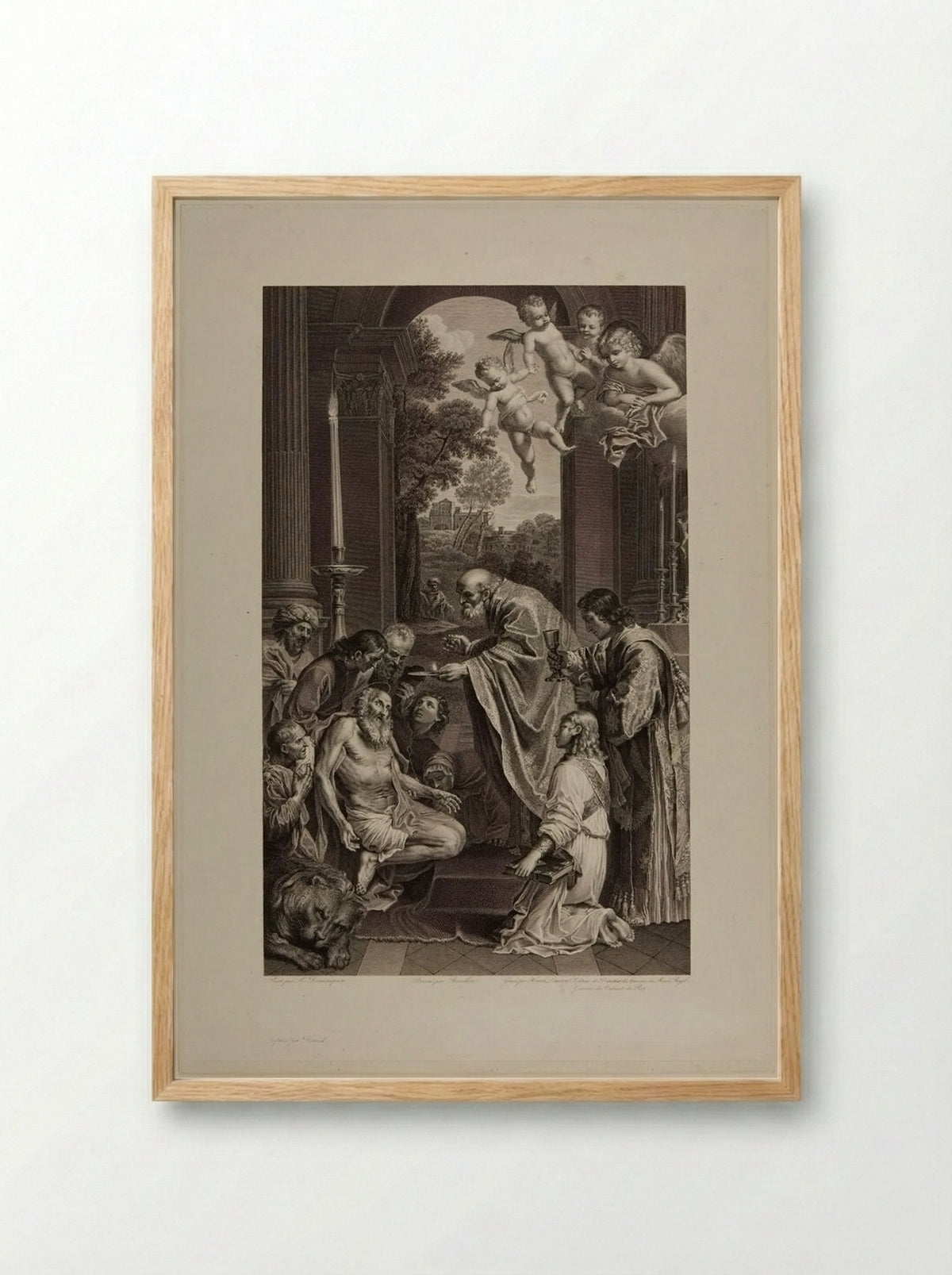 Communion of Saint Jerome - Pierre Louis Henri Laurent - Framed Print Wood