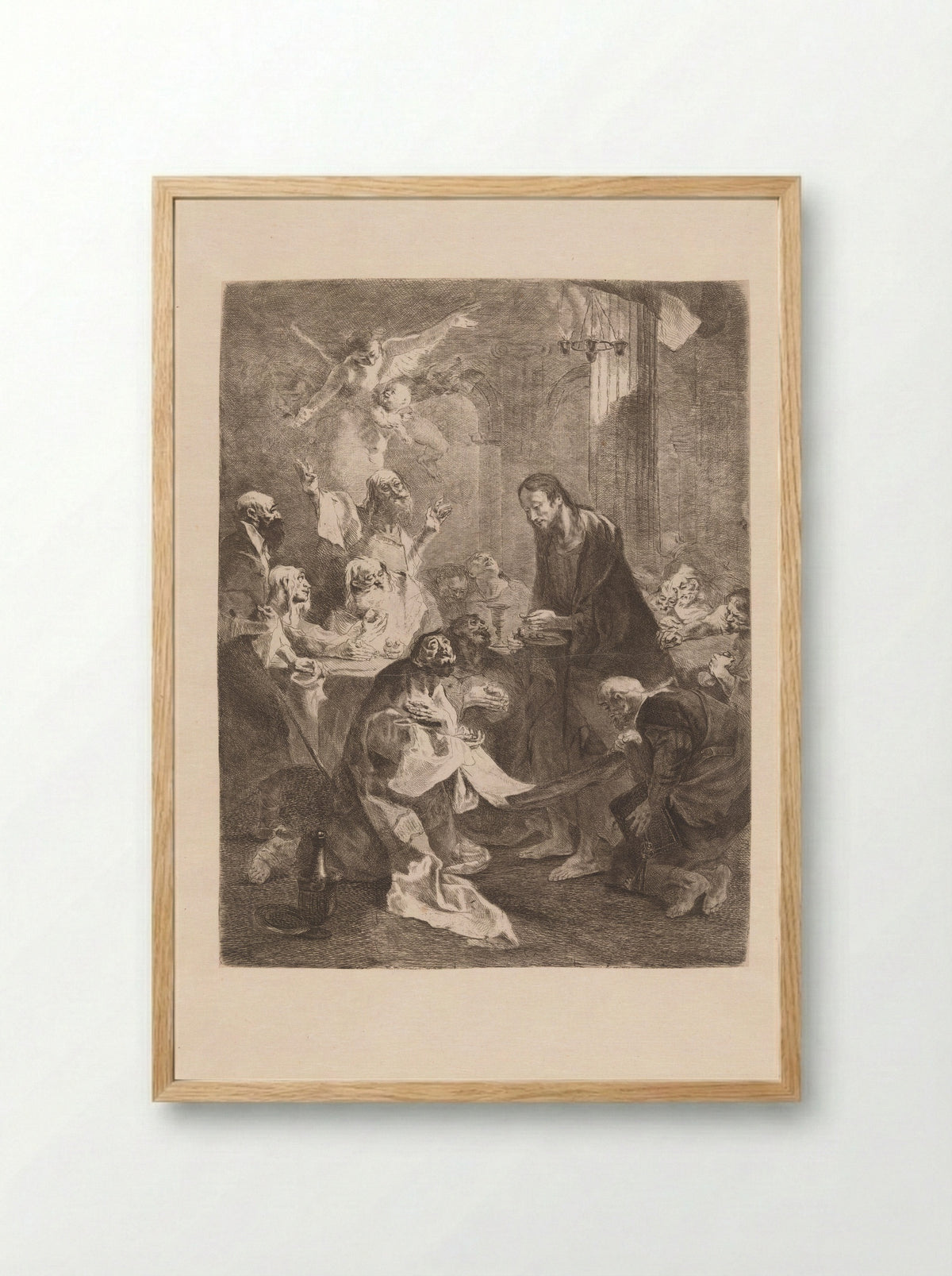Communion of the Apostles - Franz Anton Maulbertsch - Framed Print Wood