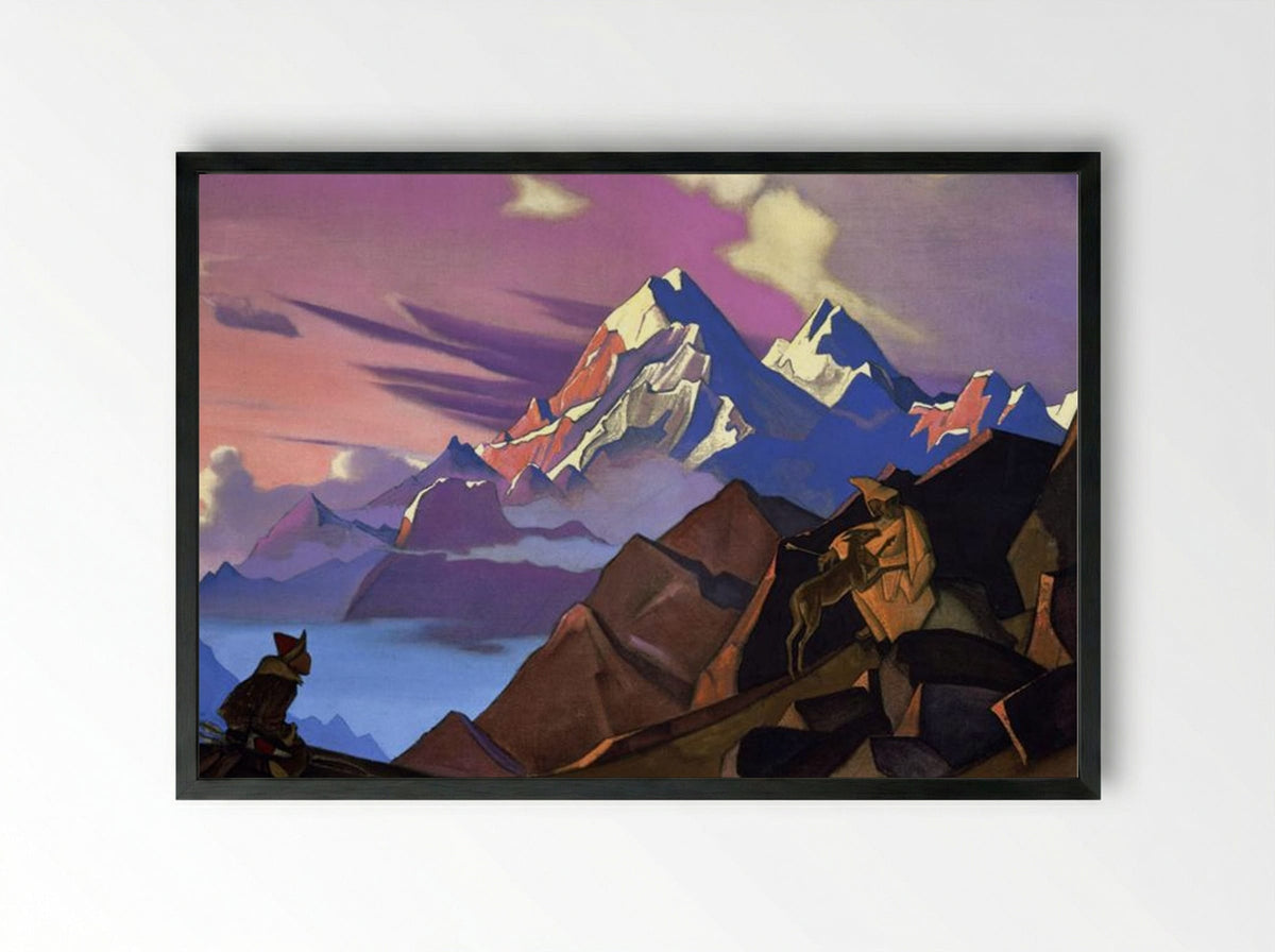 Compassion - Nicholas Roerich - Framed Print Black