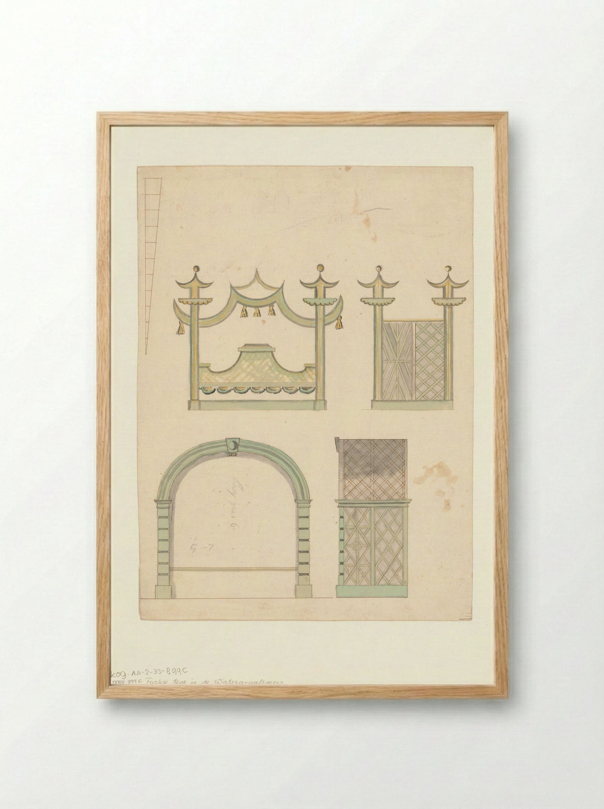 Compositie met elementen van de Turkse Tent bij de Watergraafsmeer - Jan Otto - Framed Print Wood