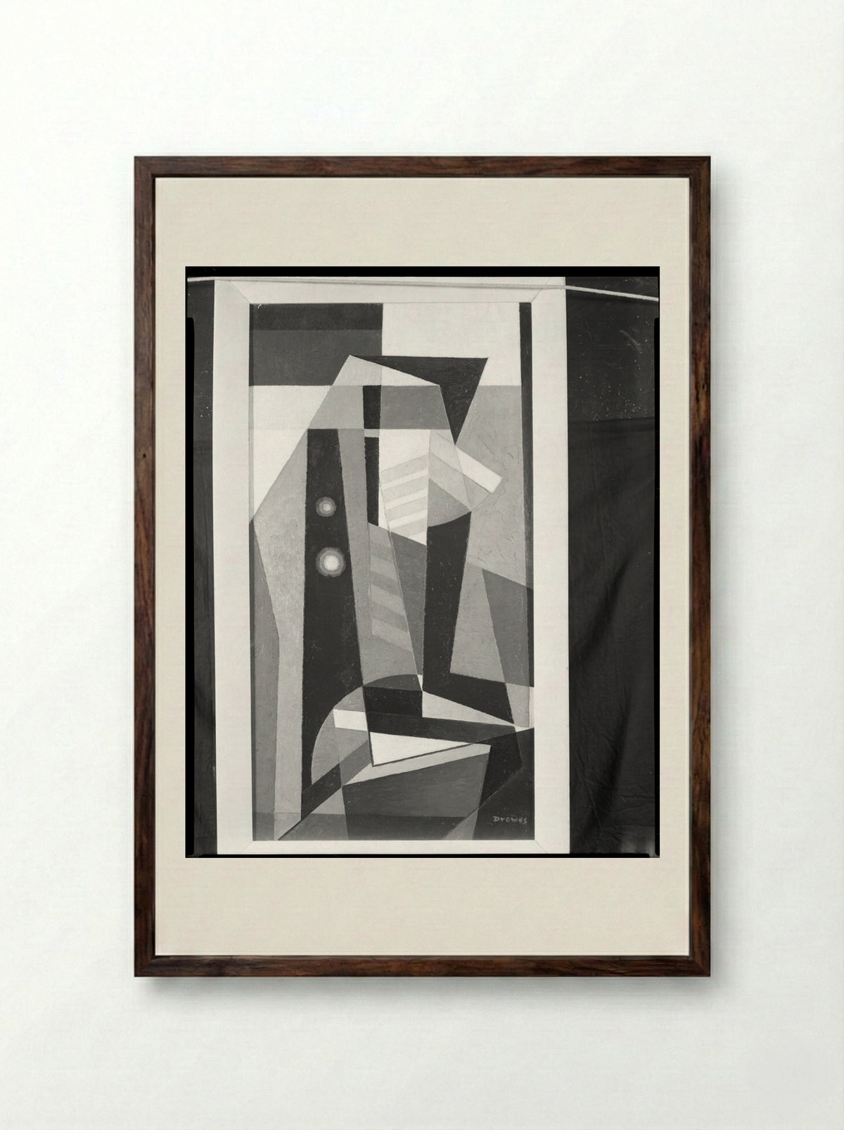 Composition 269 - Werner Drewes - Framed Print Dark Wood