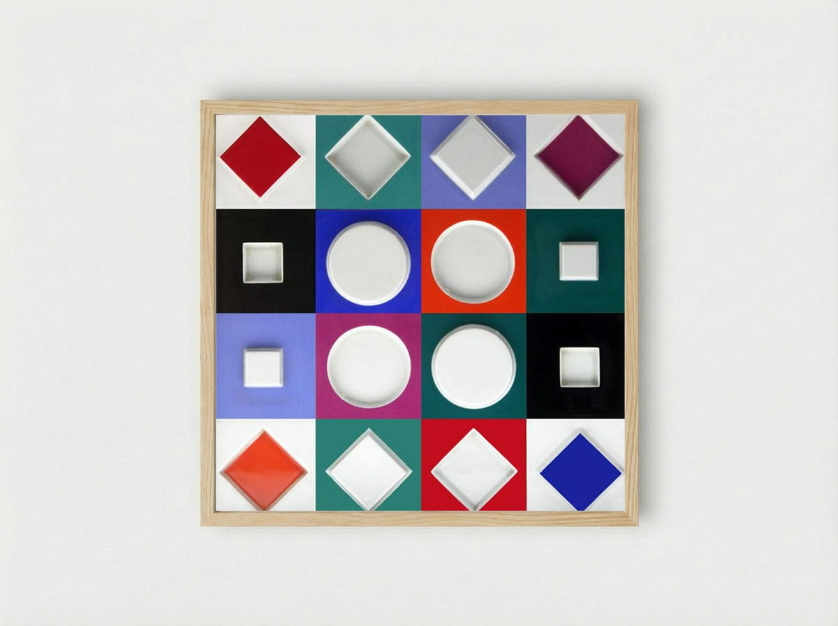 Composition Carrée Relief - Victor Vasarely - Framed Print Wood