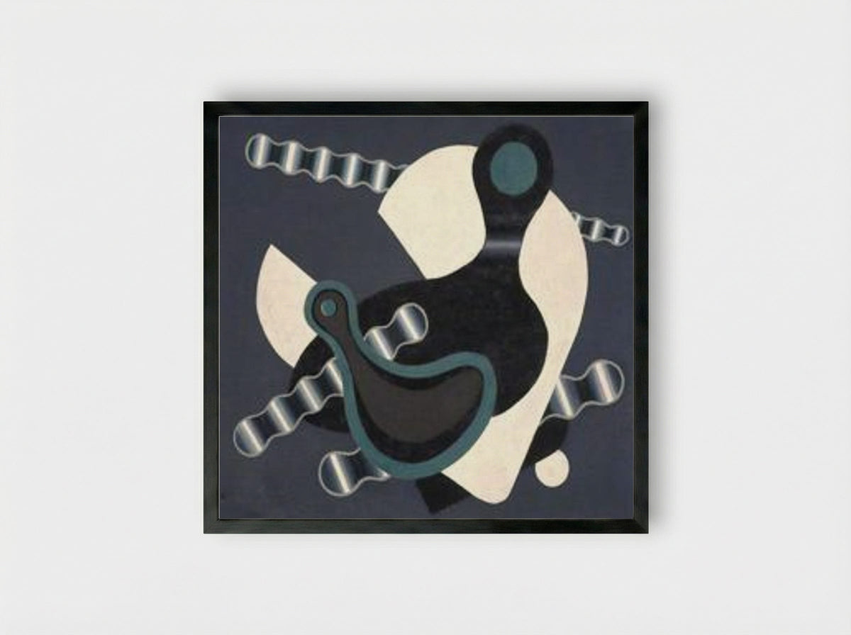 Composition - Crank and Chain - Edward Wadsworth - Framed Print Black