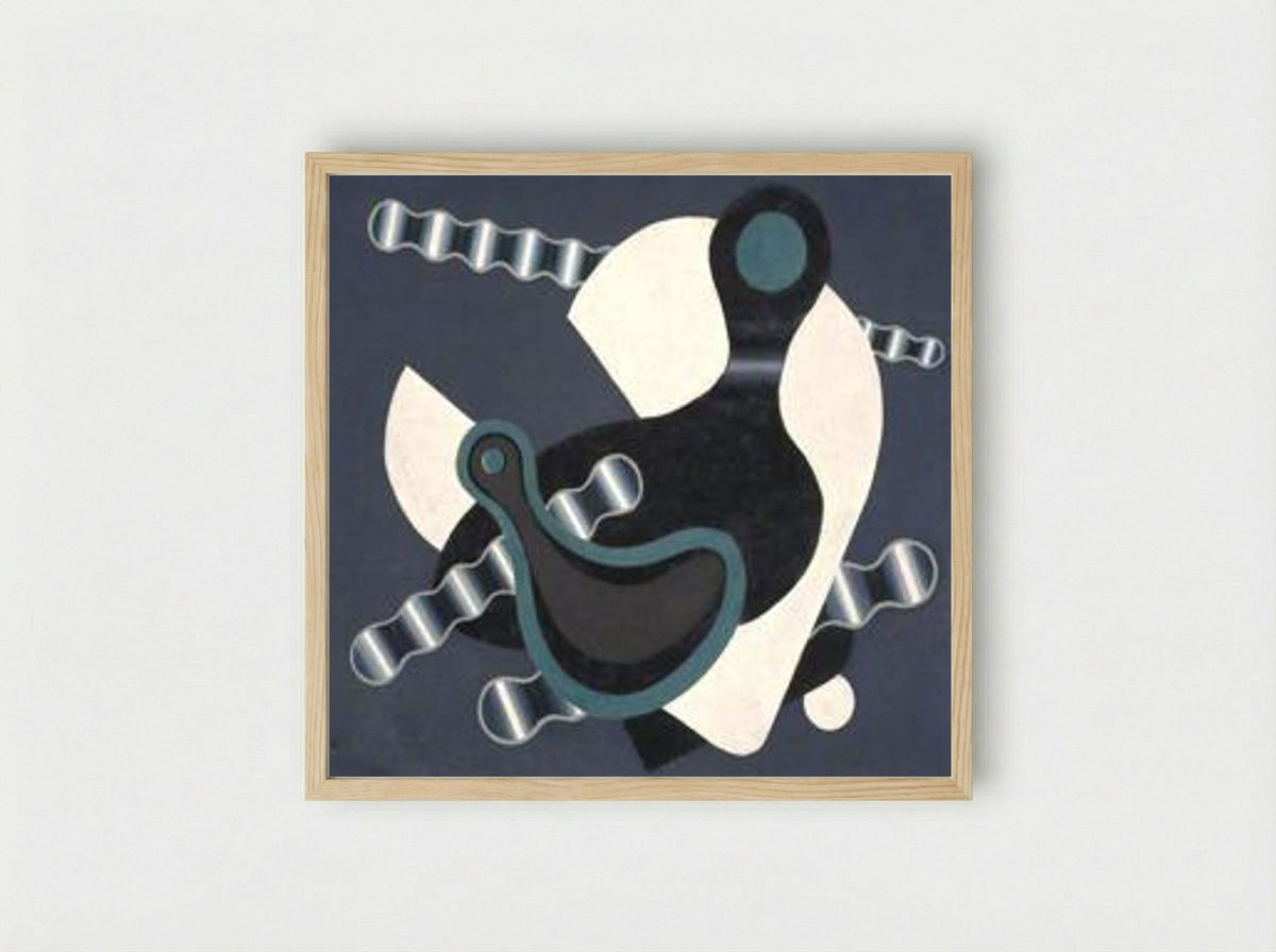 Composition - Crank and Chain - Edward Wadsworth - Framed Print Wood