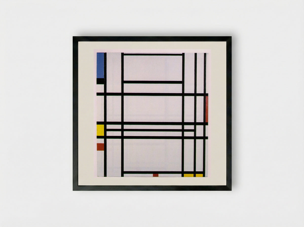 Composition No. 10 - Piet Mondrian - Framed Print Black